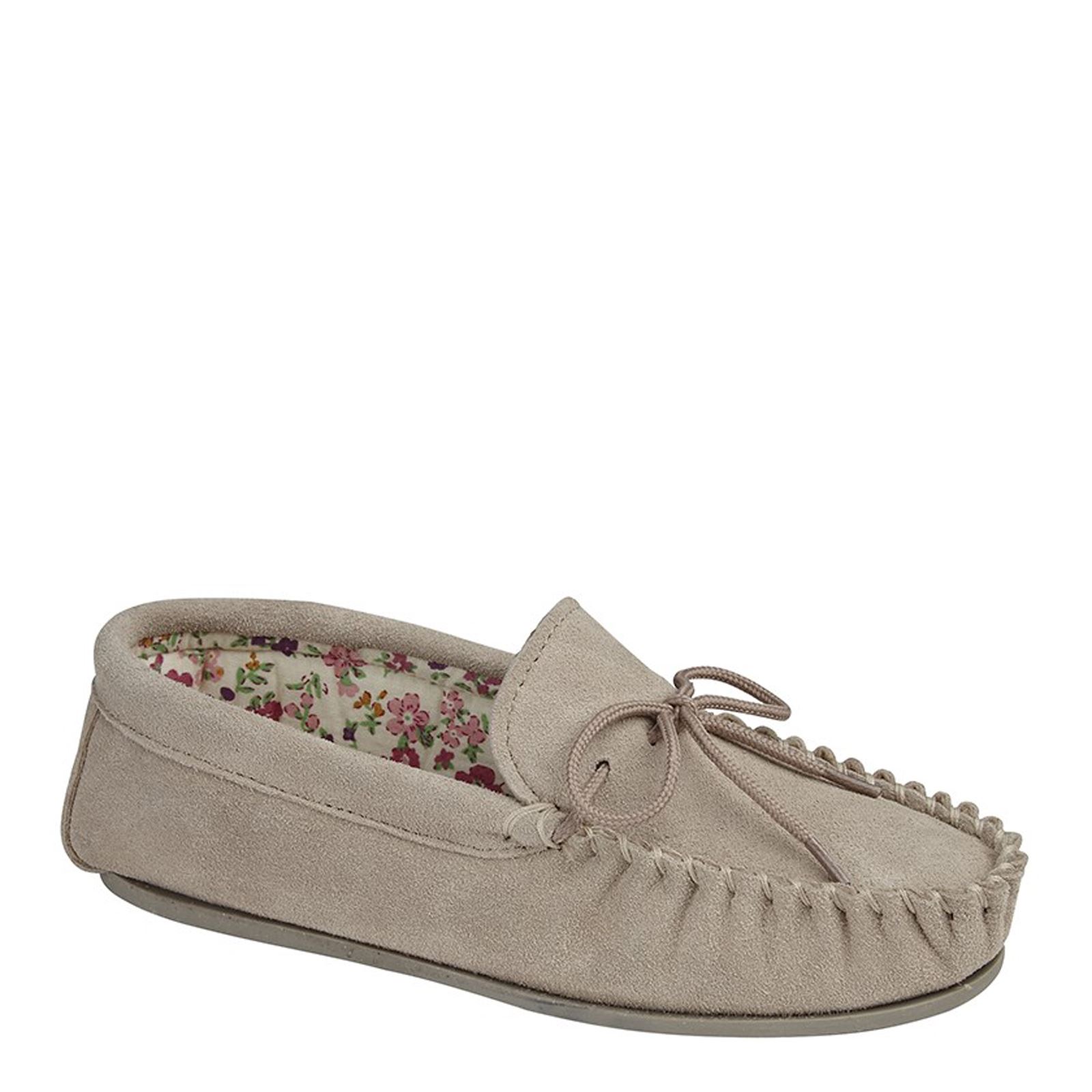 Mokkers Lily Ladies' Suede Slip On Moccasin Slippers - Picture 12 of 13