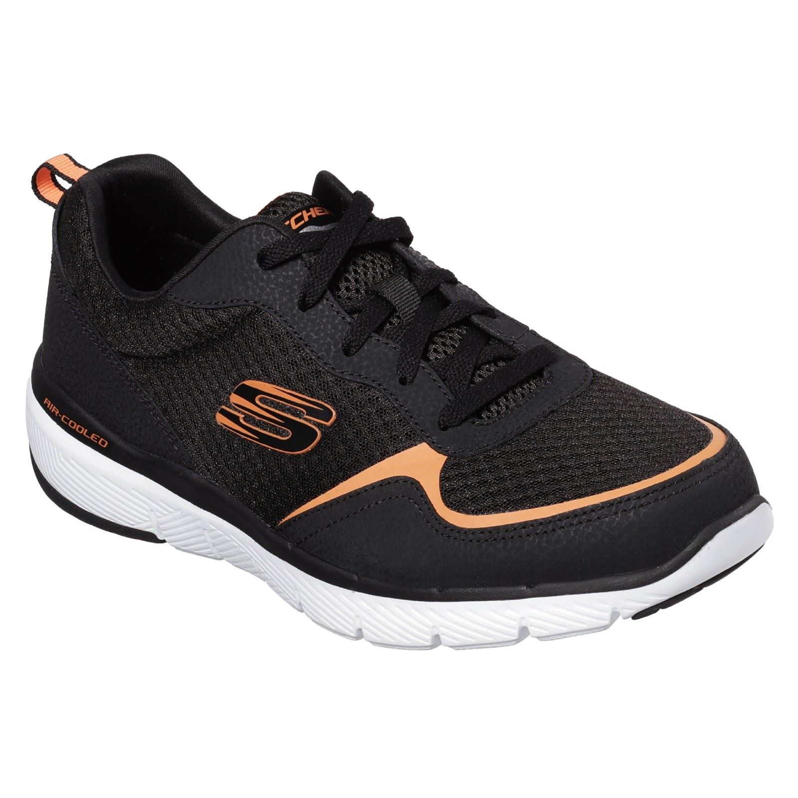 skechers lace up sneakers naranja
