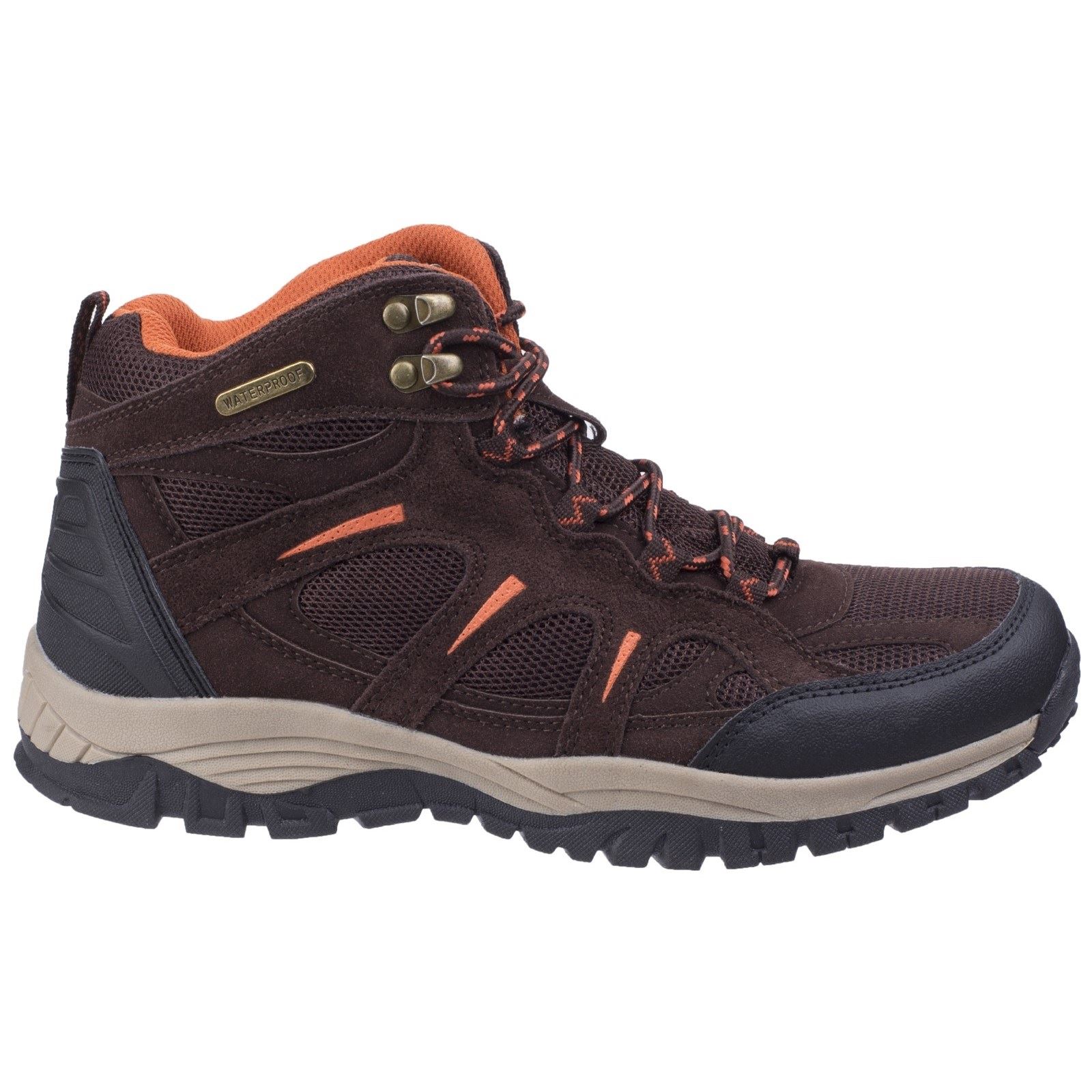 Cotswold Stowell Dark Brown Mens Hiking Boots Suede, PU, Mesh eBay