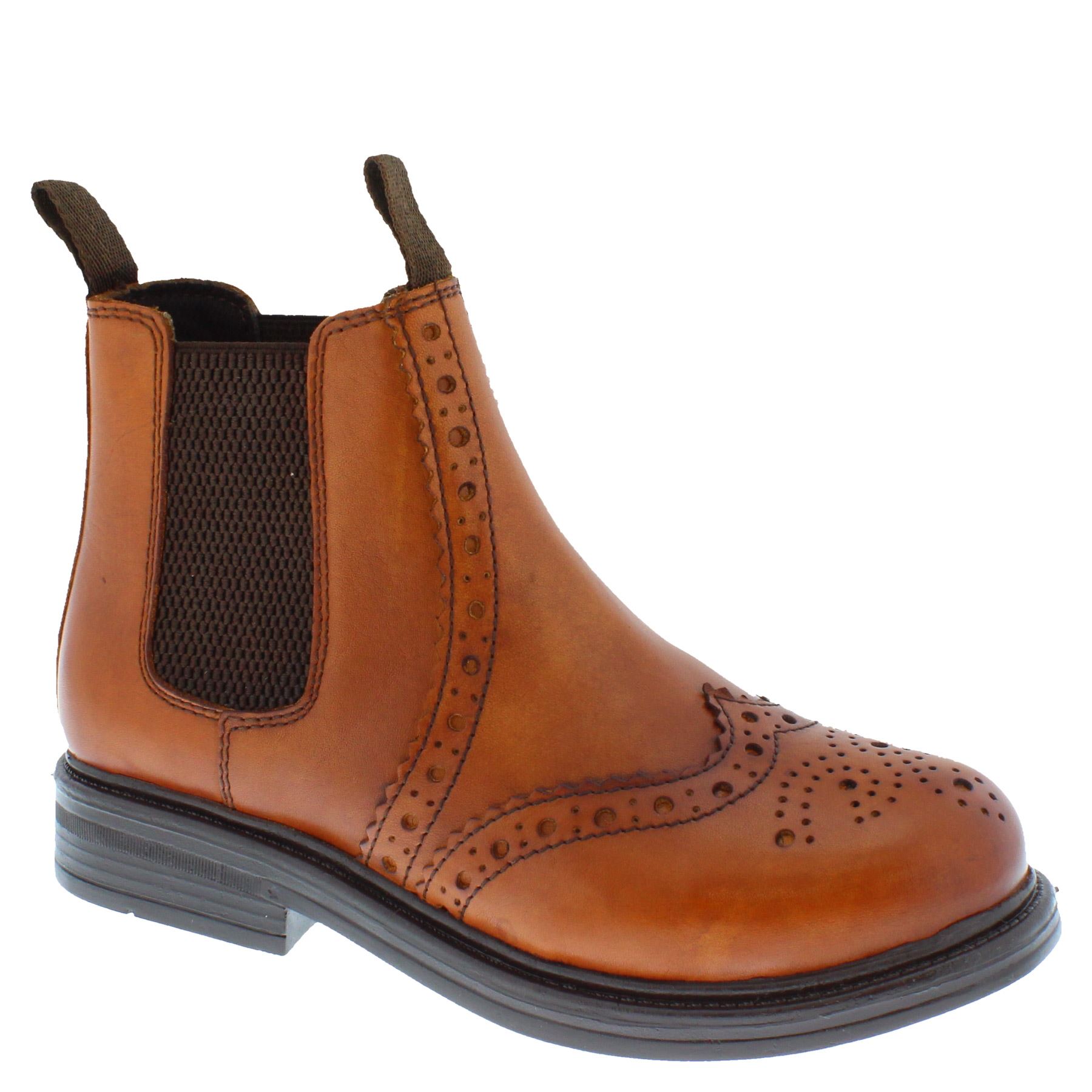 Frank James Wrexham Jungen Mädchen Brogue Chelsea Leder Jodphur Stiefeletten - Bild 17 von 23