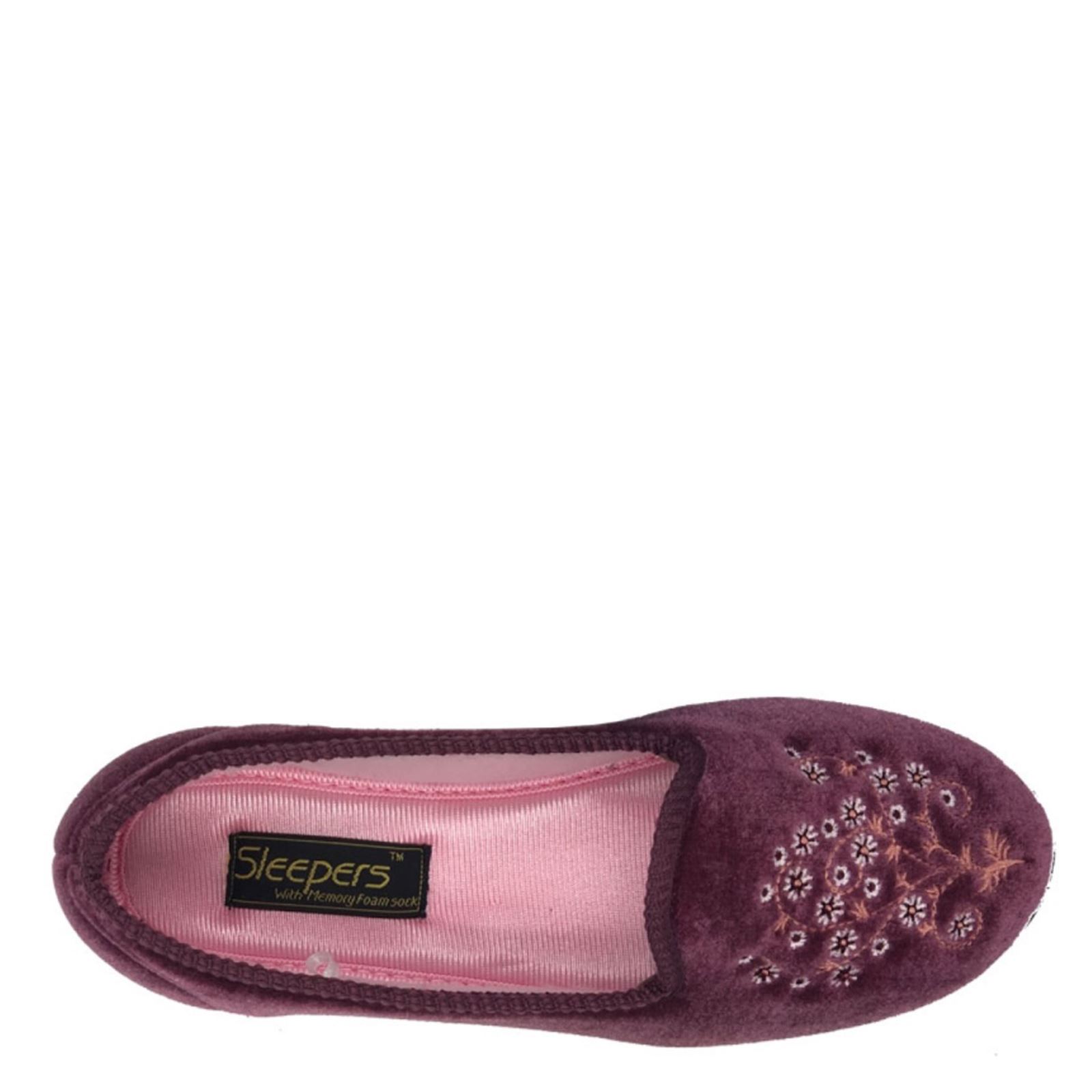 Zapatillas planas de terciopelo bordadas Sleepers Nieta para dama - Imagen 5 de 5