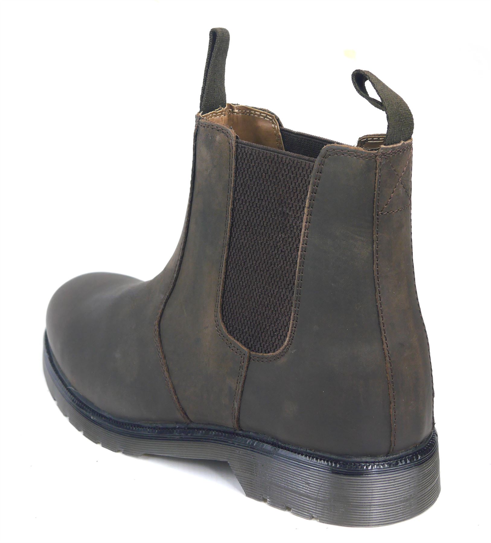 Frank James Goodwood Leather Boys Dealer Chelsea Airsole Boots Chocolate Brown