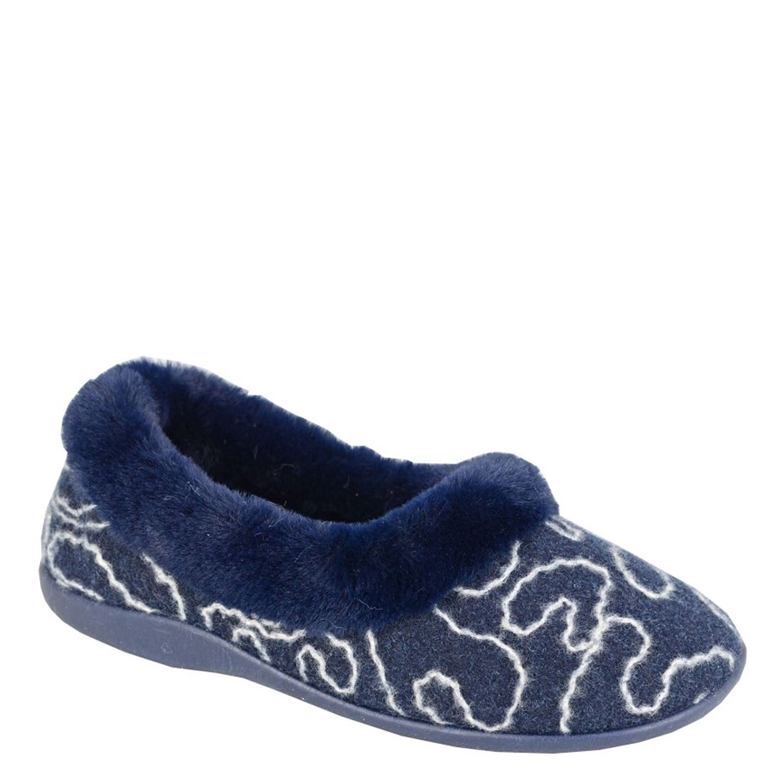 Zapatillas sin cordones cálidas con puño de piel sintética Sleepers Deeta para dama - Imagen 4 de 5