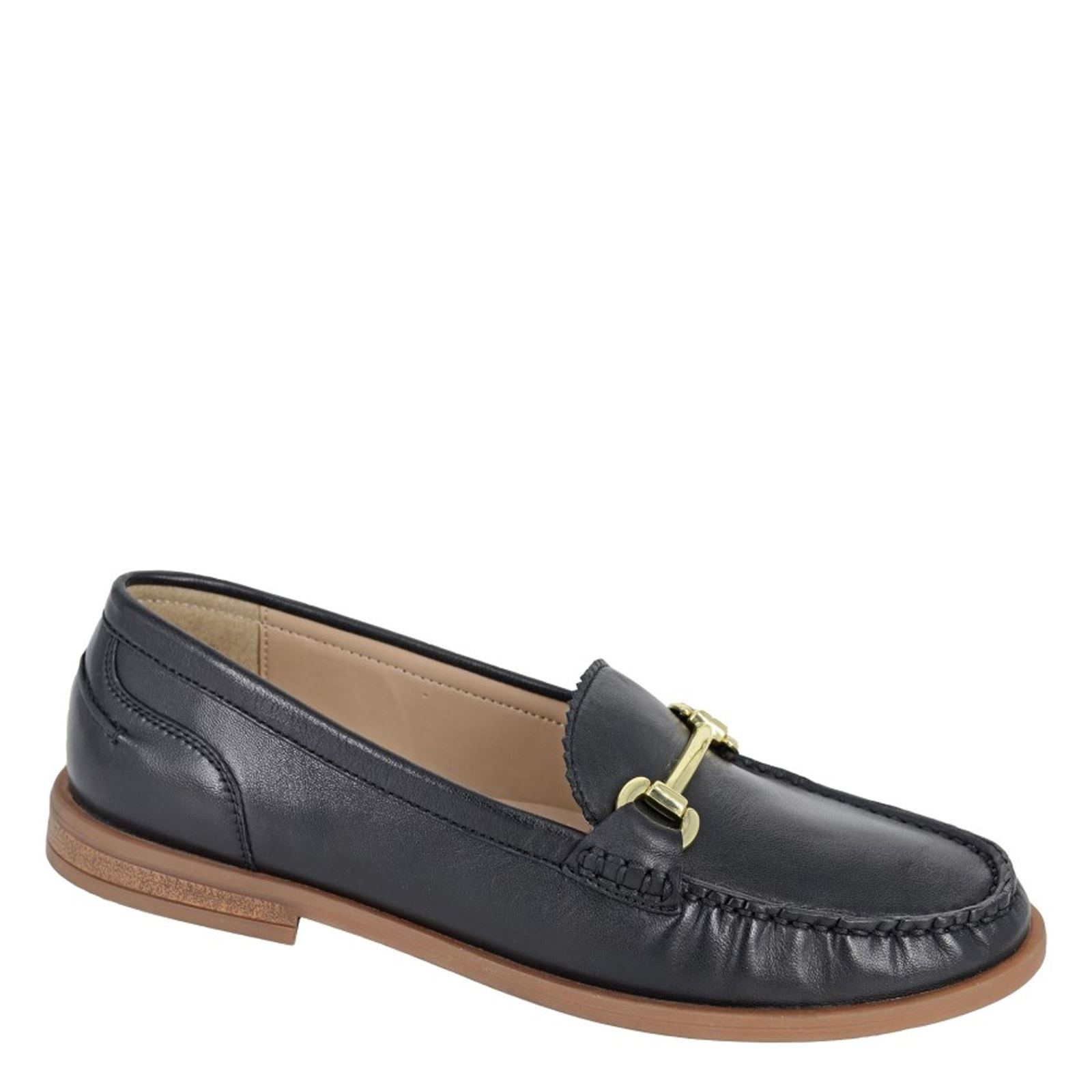 Cipriata Nicolosa Ladies' Leather Snaffle Bar Flat Saddle Loafers - Picture 2 of 5