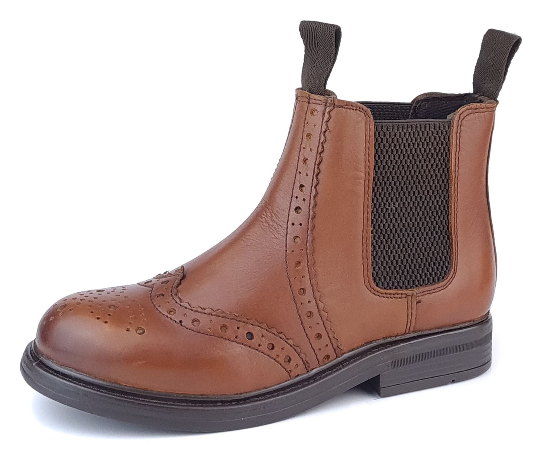 Frank James Wrexham Jungen Mädchen Brogue Chelsea Leder Jodphur Stiefeletten - Bild 7 von 23