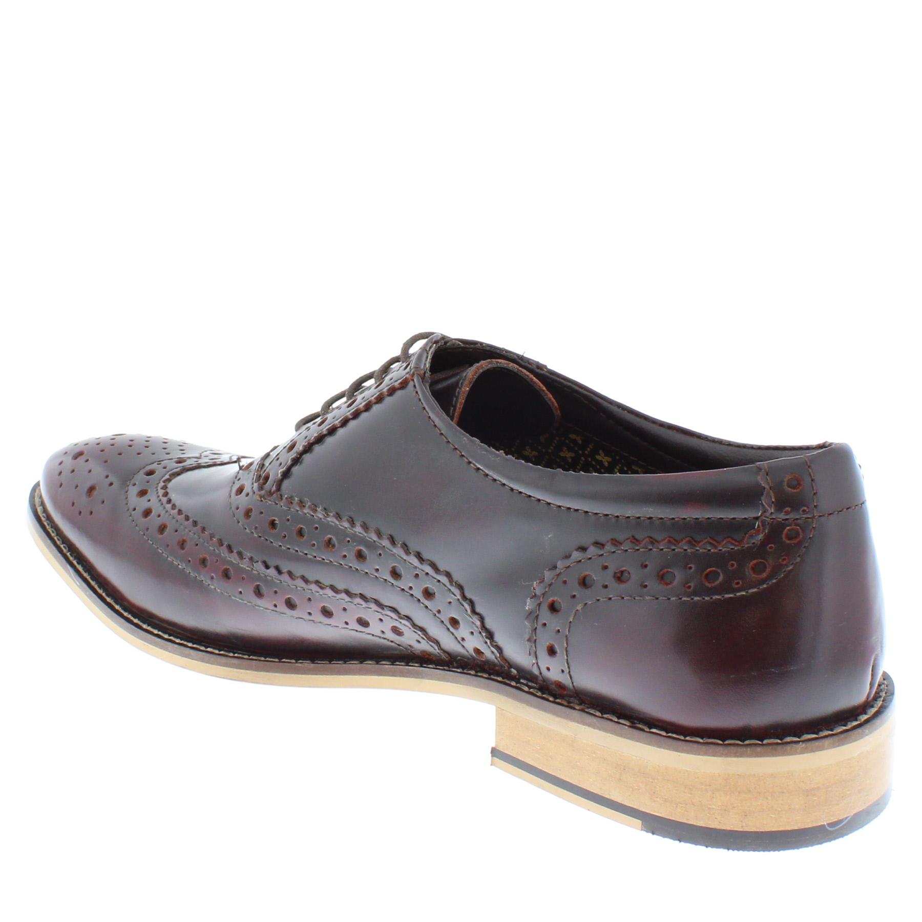 Herren Leder Schnürung Budapester Formell Brogues Schuhe Größe 7 8 9 10 11 12 - Bild 6 von 24