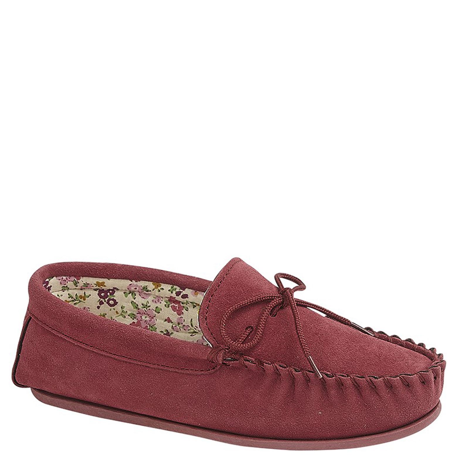 Mokkers Lily Ladies' Suede Slip On Moccasin Slippers - Picture 3 of 13
