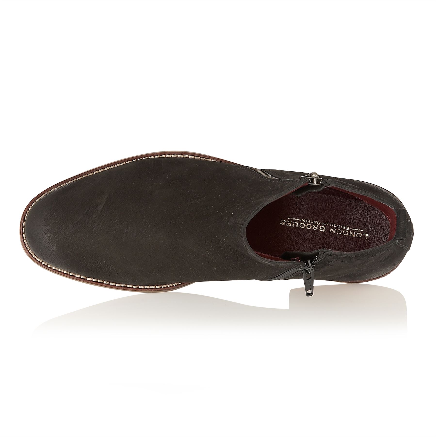 London Brogues Wallace Leather Zip Mens London Brogues Wallace Leather Zip Mens