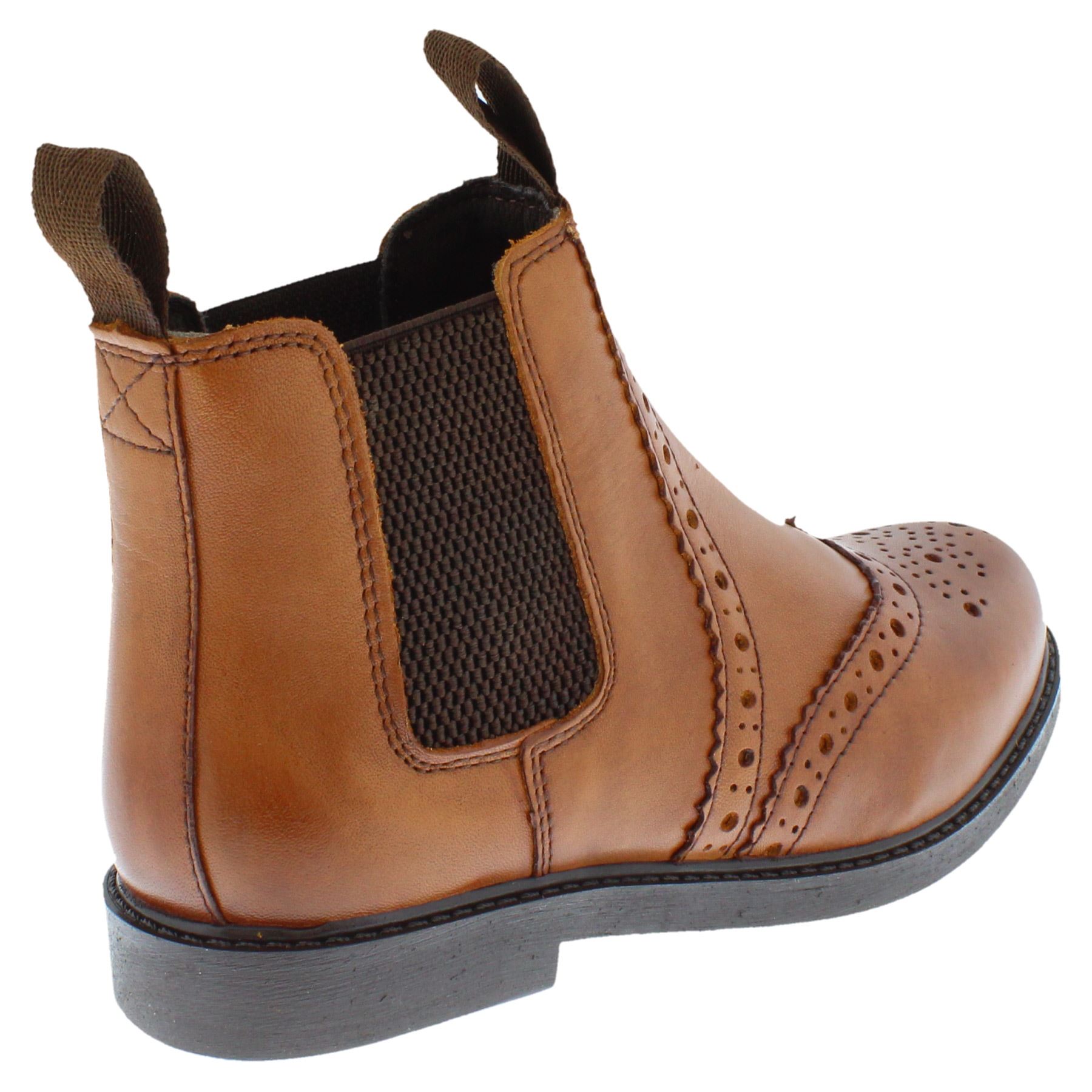 Frank James Cheltenham Boys Girls Brogue Chelsea Leather Jodphur Boots - Picture 23 of 25