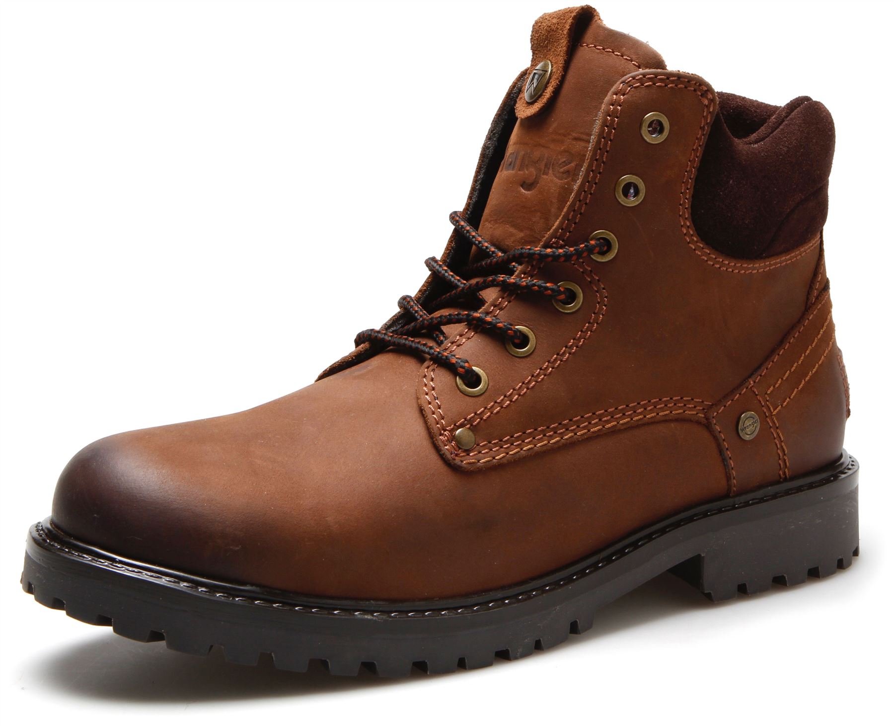 Wrangler Yuma Mens Leather Lace Boots Brown Camel Grey Casual eBay