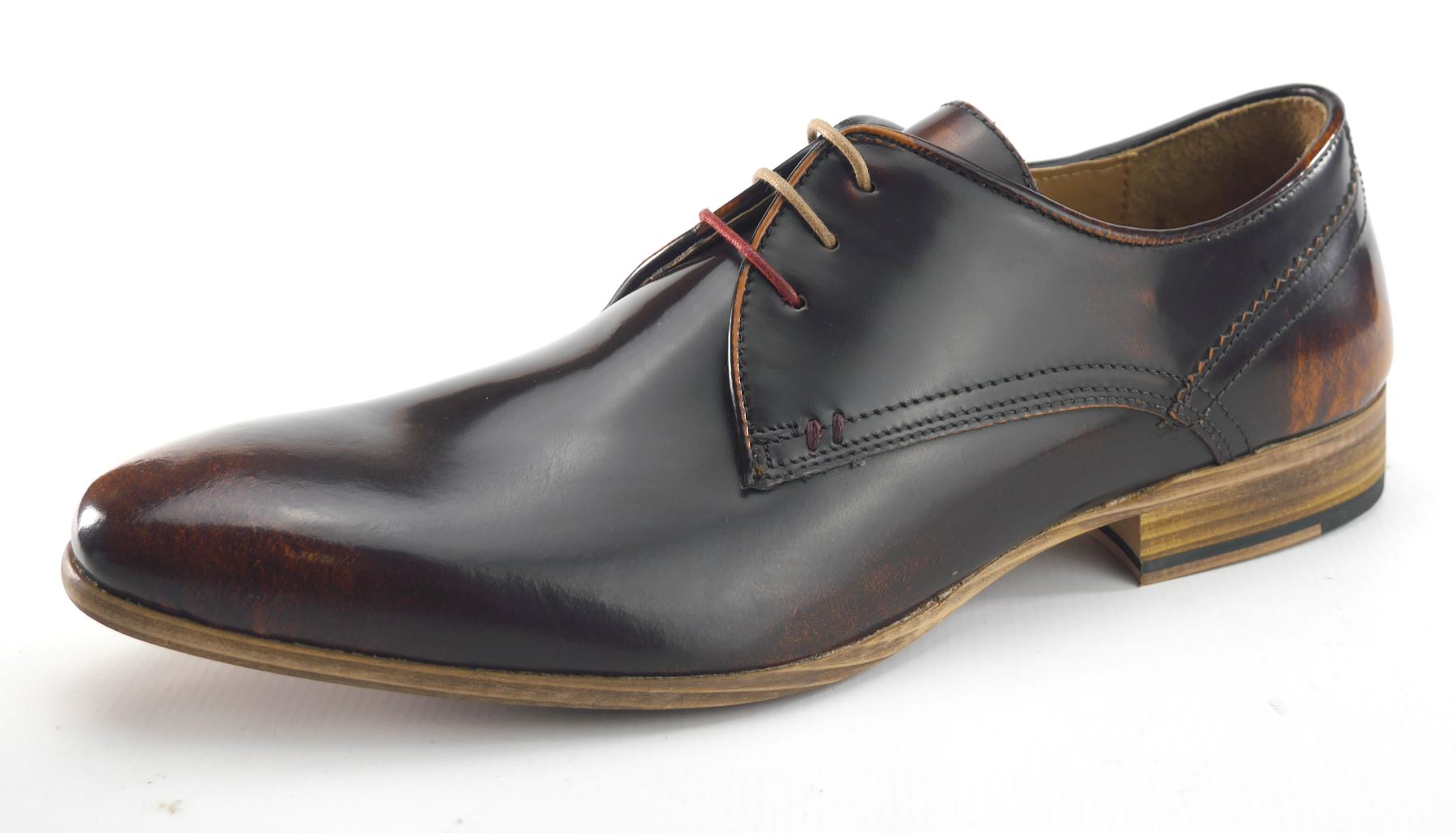 Frank James Mens Leather Lace Up Gibson 
