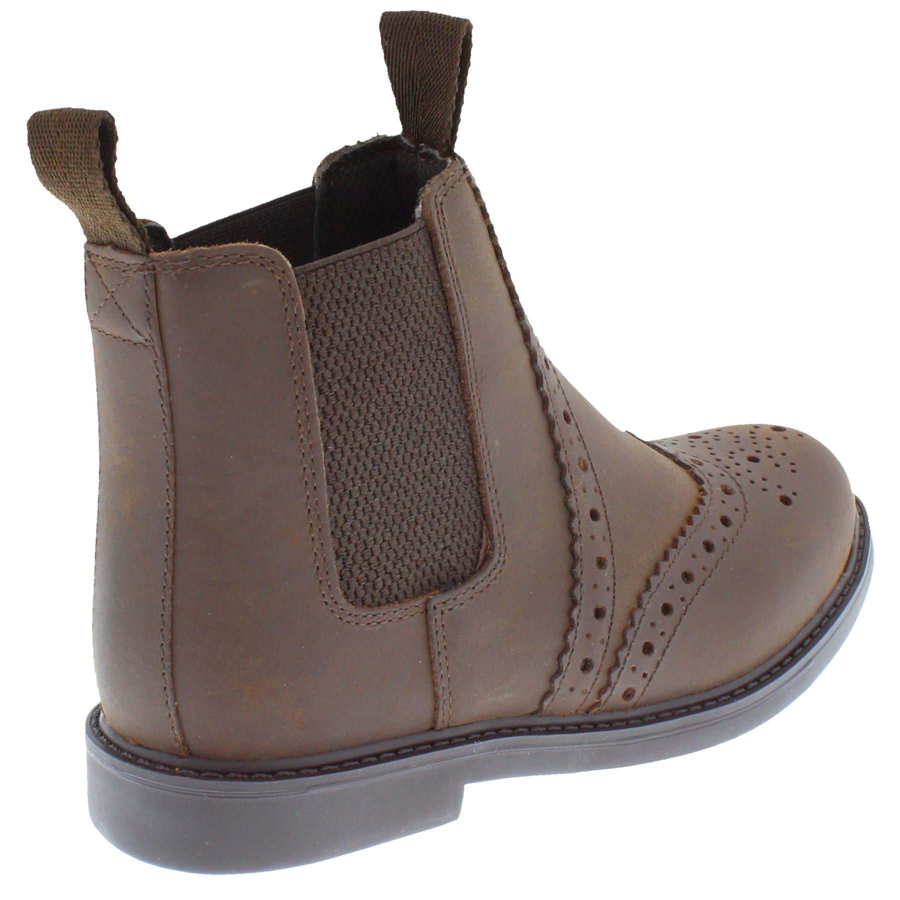 Frank James Cheltenham Boys Girls Brogue Chelsea Leather Jodphur Boots - Picture 15 of 25