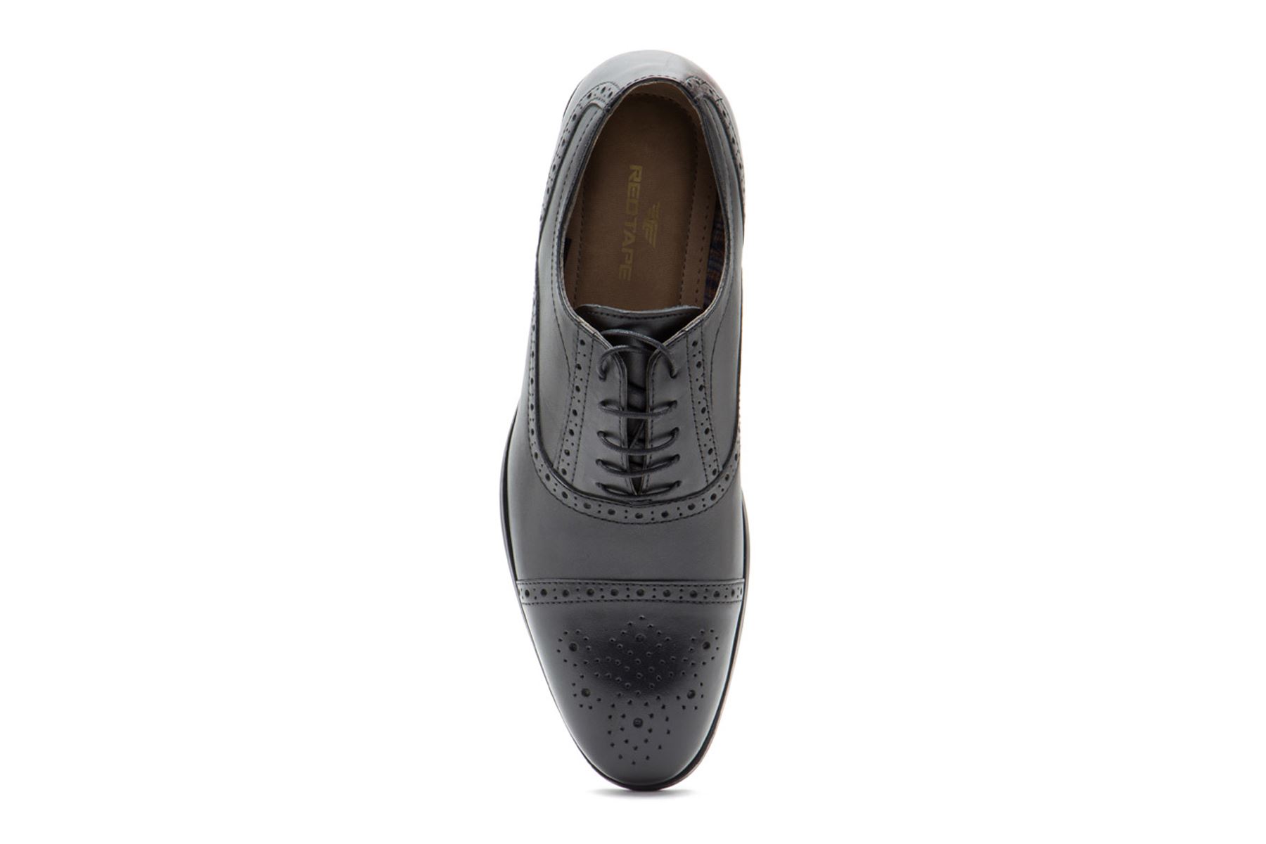 Zapatos de cuero Red Tape Hartwell negros con cordones de 5 ojos para hombre - Imagen 5 de 6