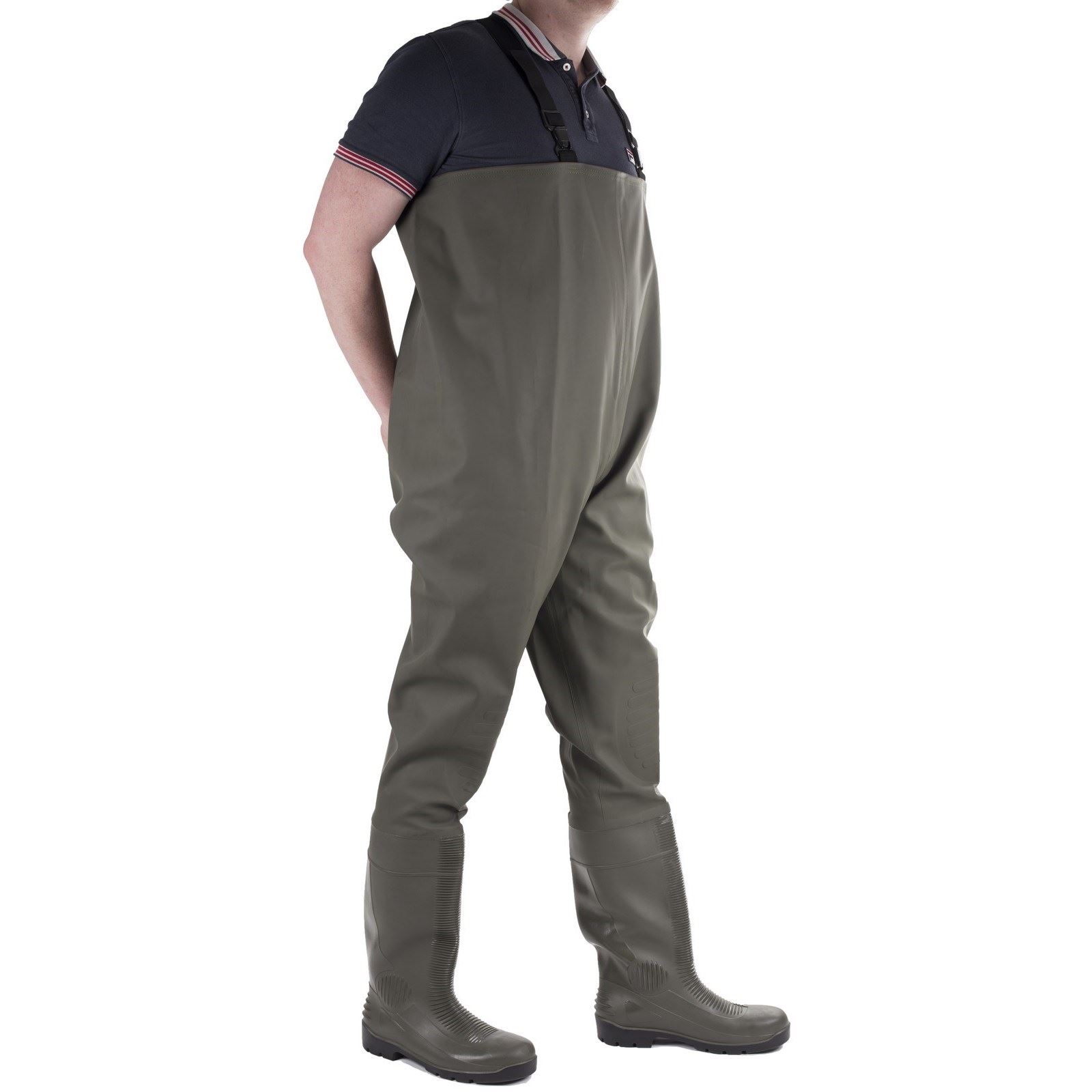 Amblers Safety Tyne Chest Safety Wader Green Waders PVC S5 | eBay