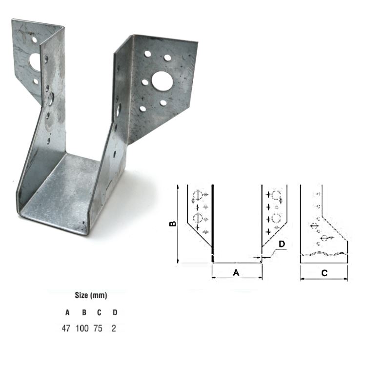 Timber Joist Mounting Hangers Brackets Braces Decking Lofts Roofing eBay