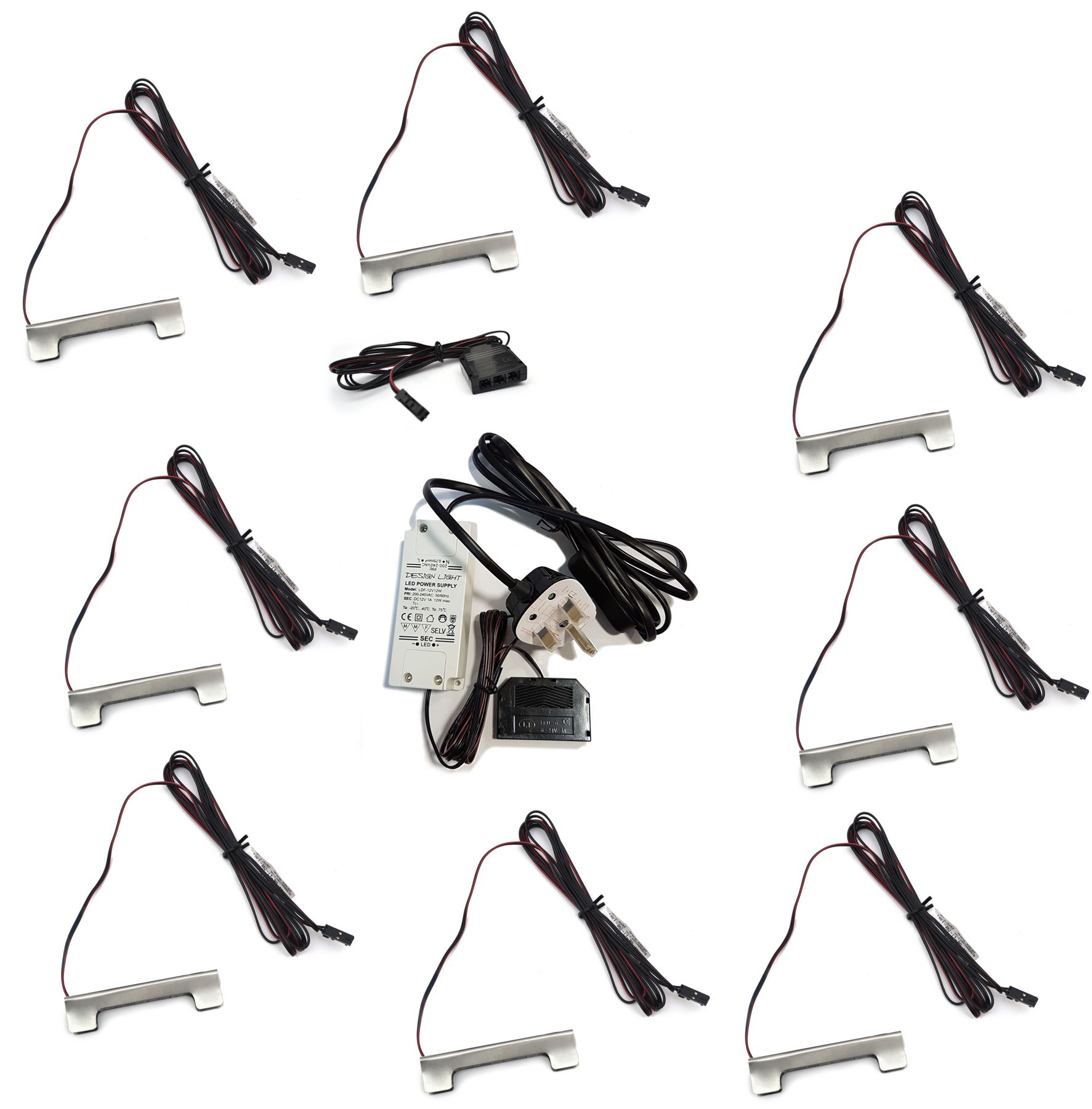 Metal Glass Shelf LED Light Kit Clip 66 mm Warm White 0.25W Sets eBay