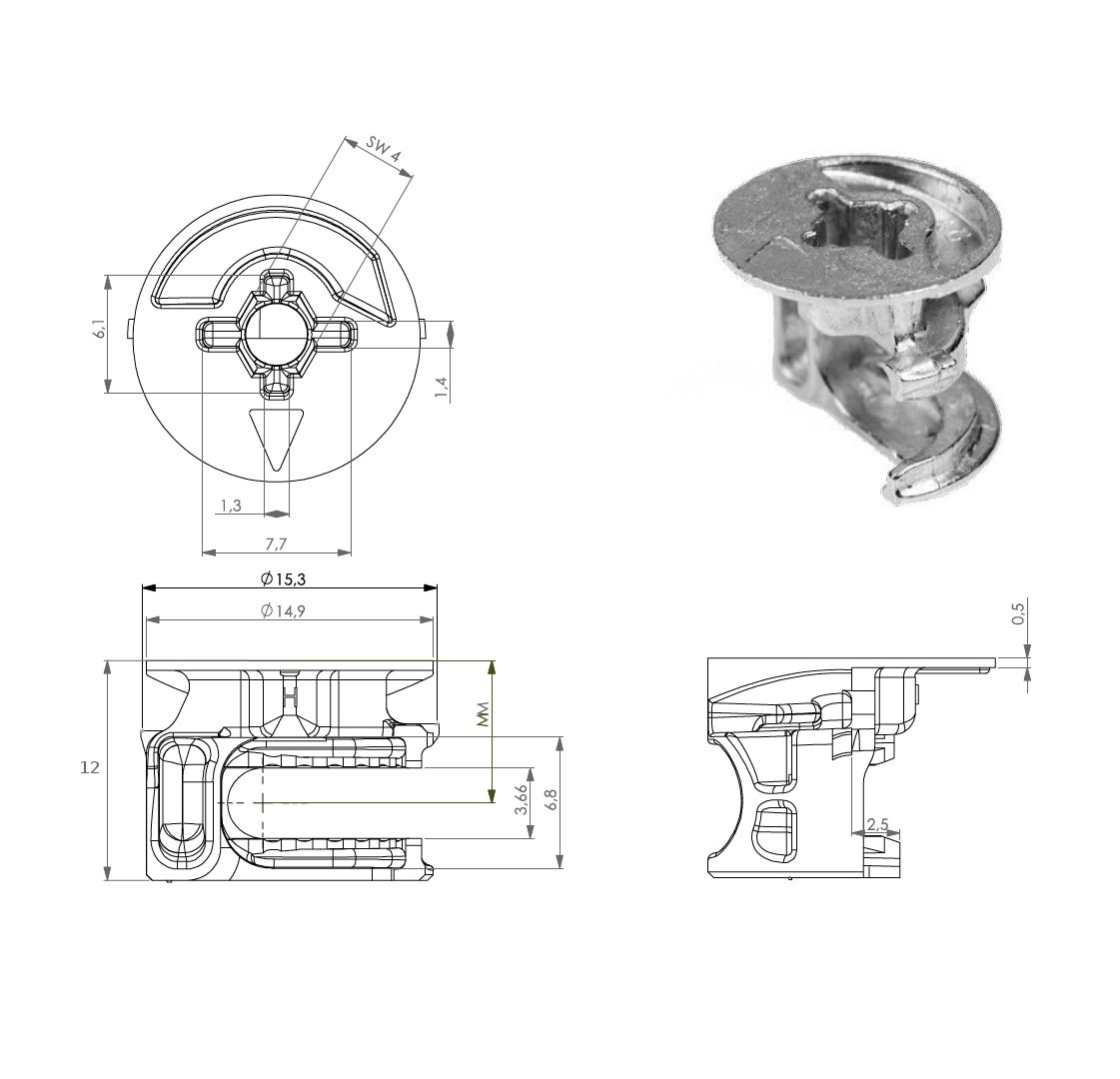 Cam Lock Fixing For Flat Pack Furniture Fitting eBay