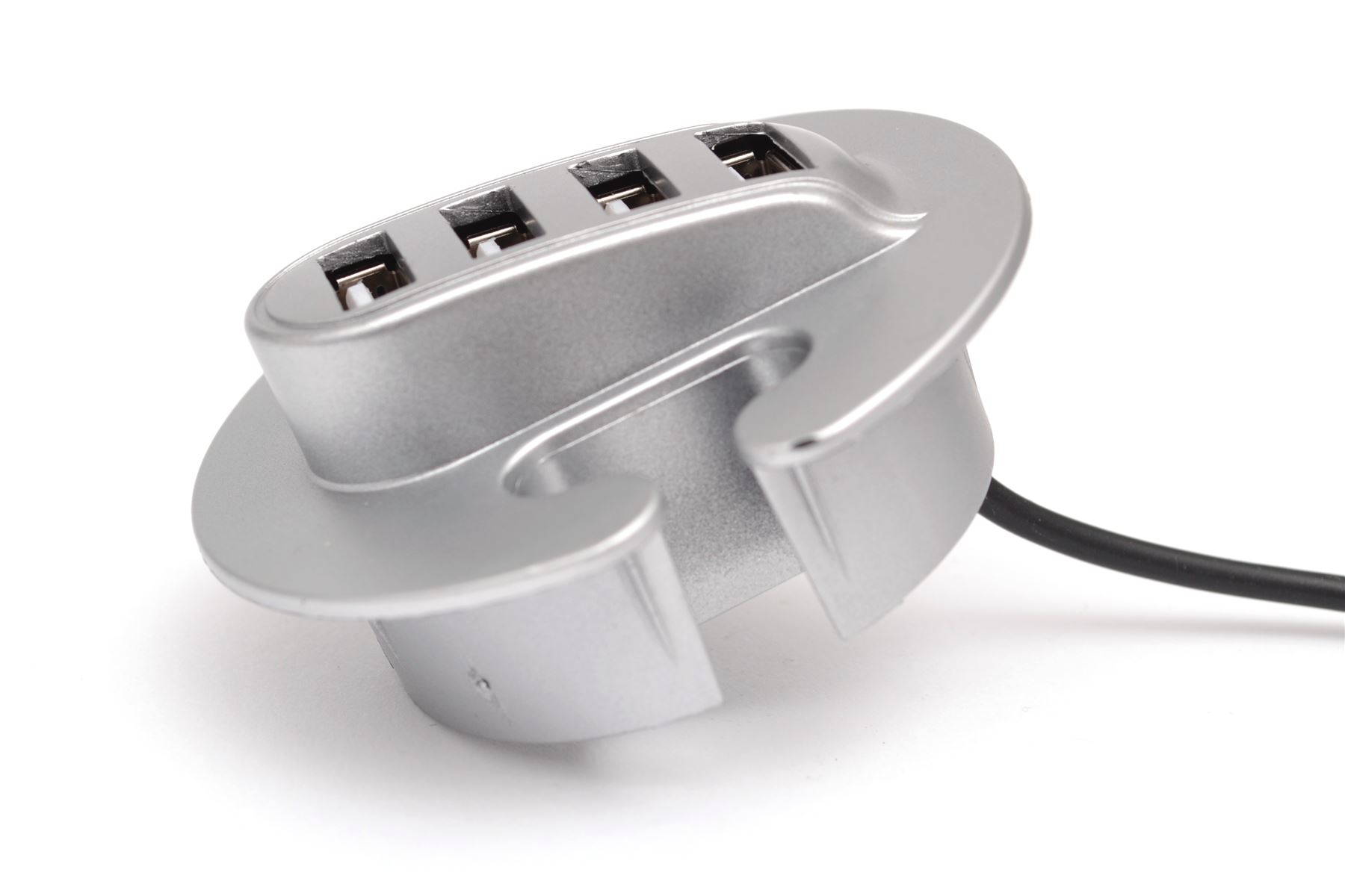 Cable de escritorio salida ordenada metal USB CUBO CUADRADO REDONDO