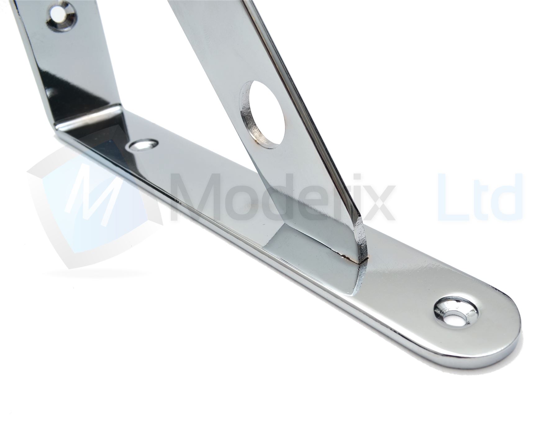 Strong Metal Shelf Supports Bracket High Quality Chrome Satin Pair eBay