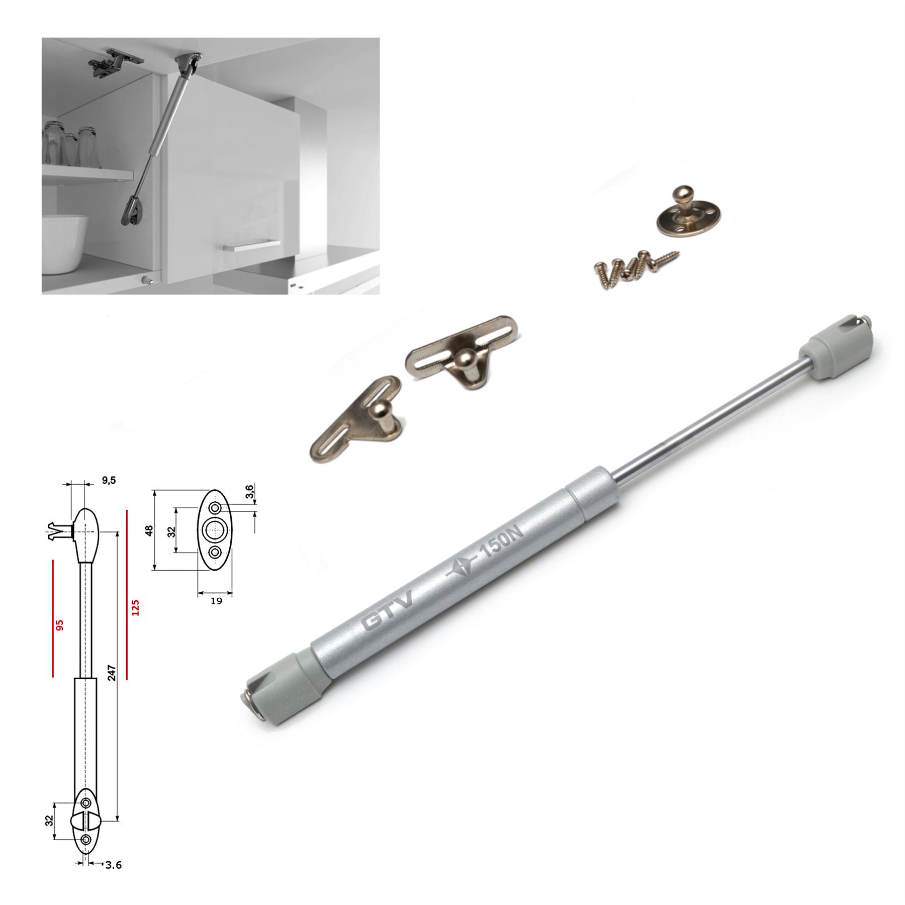 Schrank Möbel Tür Federbein enge Lift Up Down bleiben Unterstützung