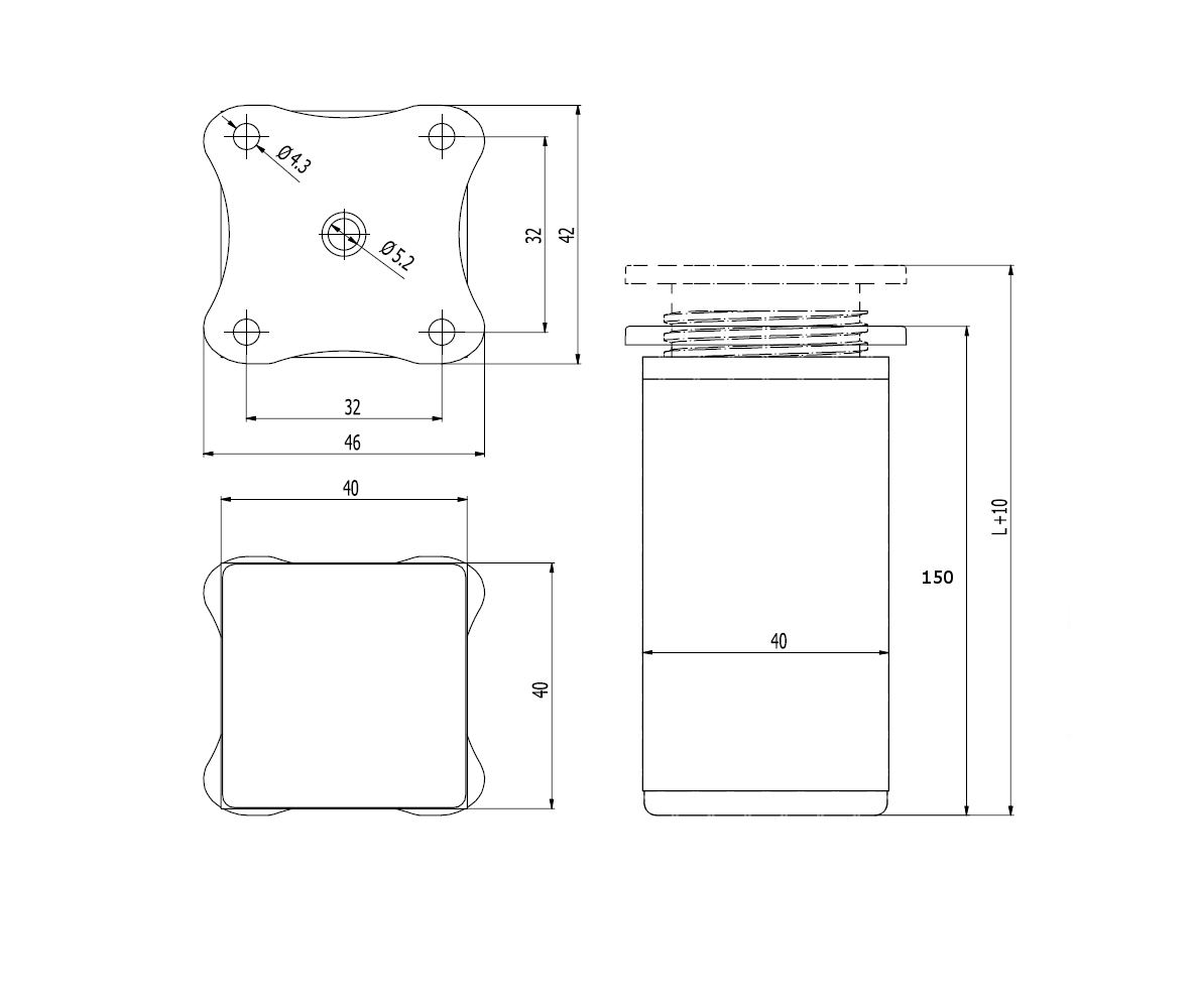Pies de aluminio/gabinetes de zócalo piernas Armario Muebles De Cocina
