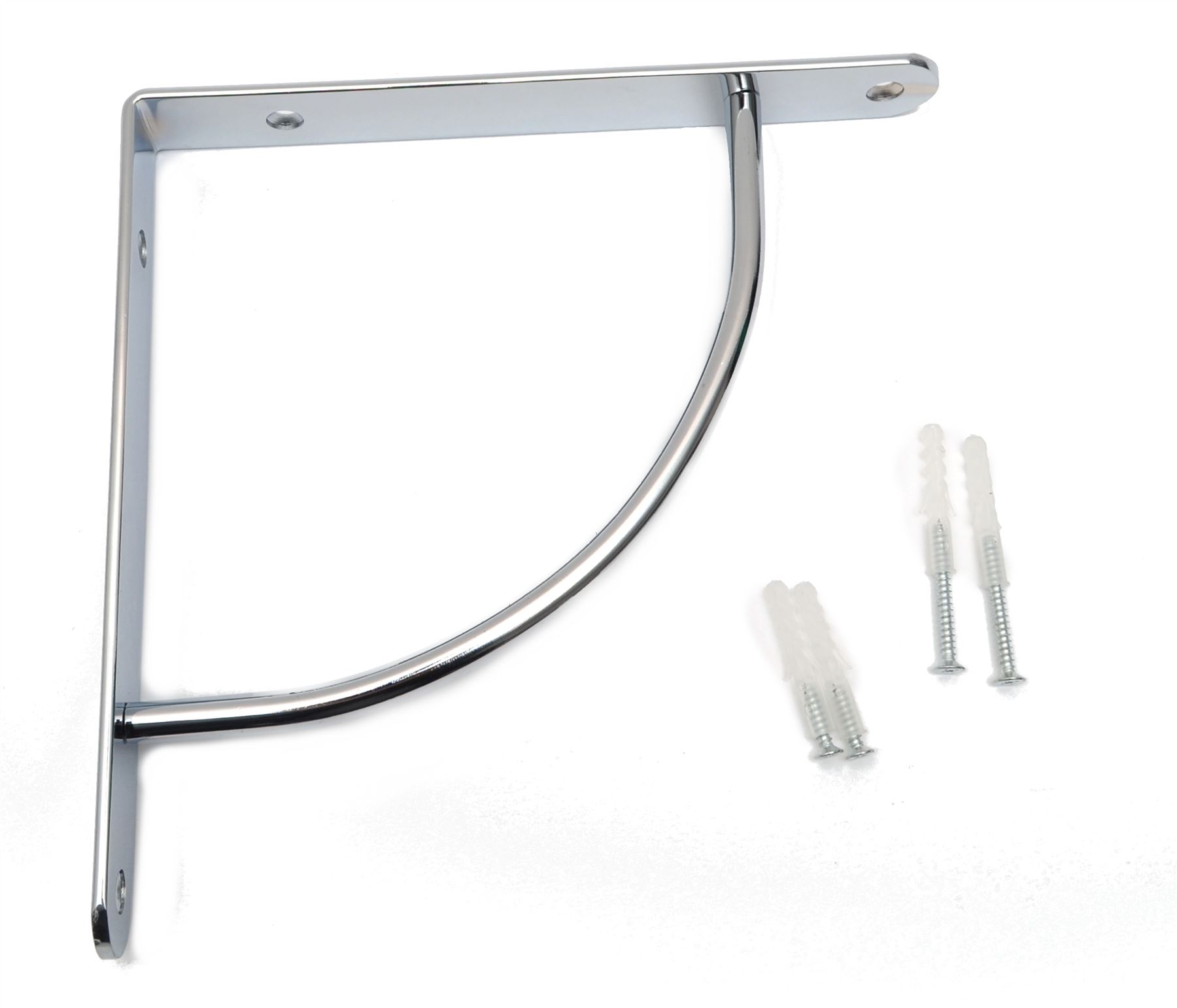 Strong Metal Shelf Supports Bracket High Quality Chrome Satin Pair eBay