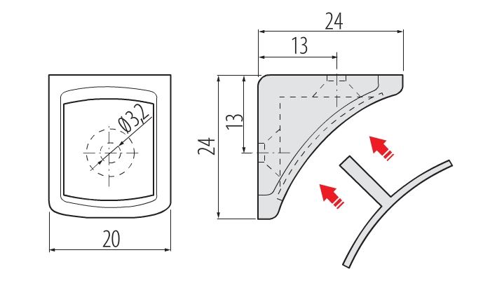 Gabinete De Cocina Estante apoya clavijas Pernos de montaje de plástico