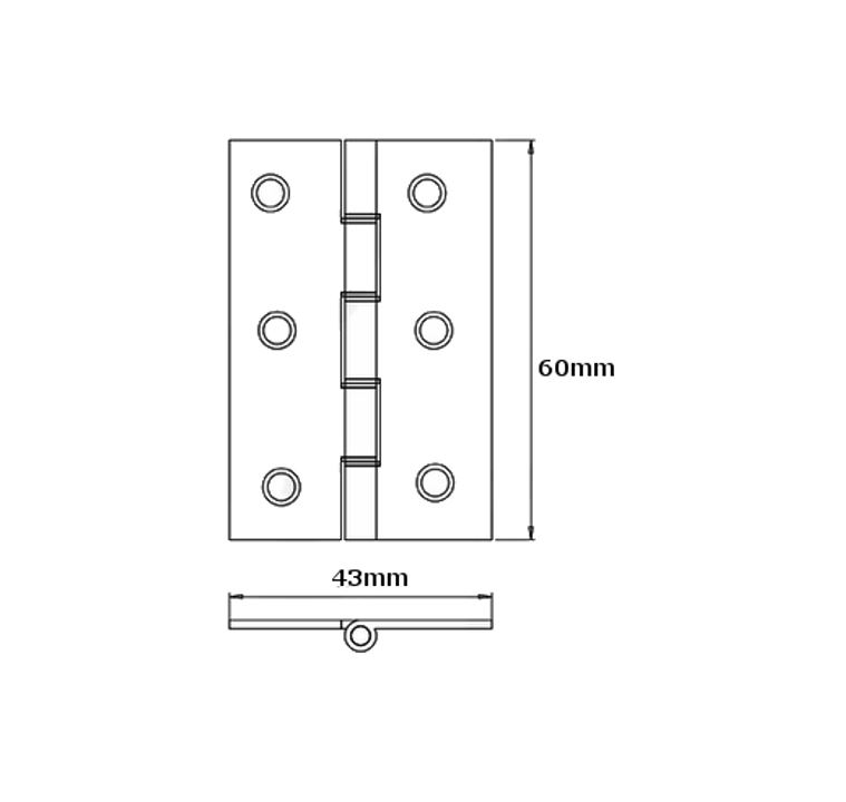 100% NEU faltbar Schrank Kabinett Tür Hintern Scharniere Messing