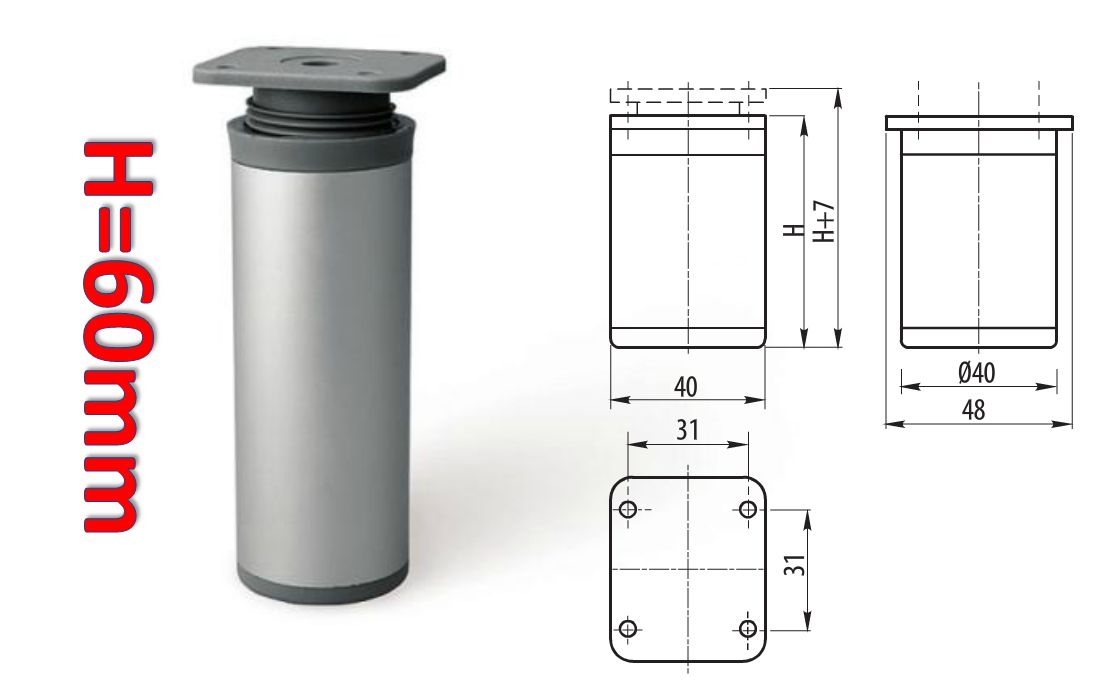 Aluminium Legs Square Round Furniture Sofa Cabinet Footstool Side 60 100 150 Mm Ebay