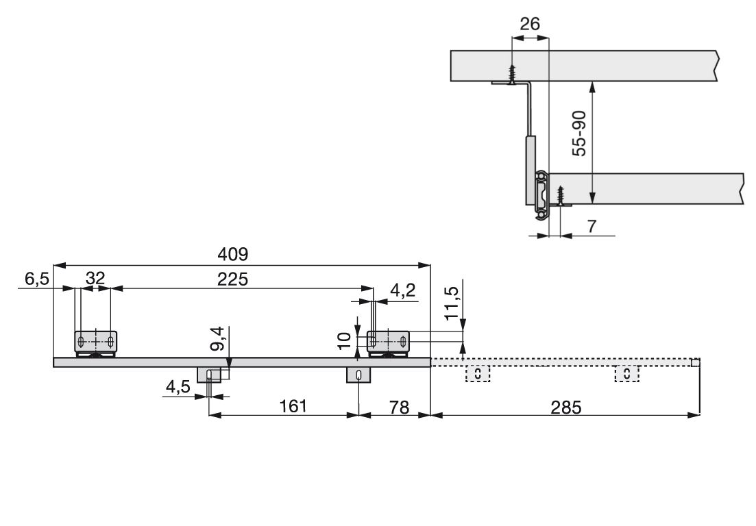 Under desk computer keyboard tray, shelf, sliding drawer complete kit