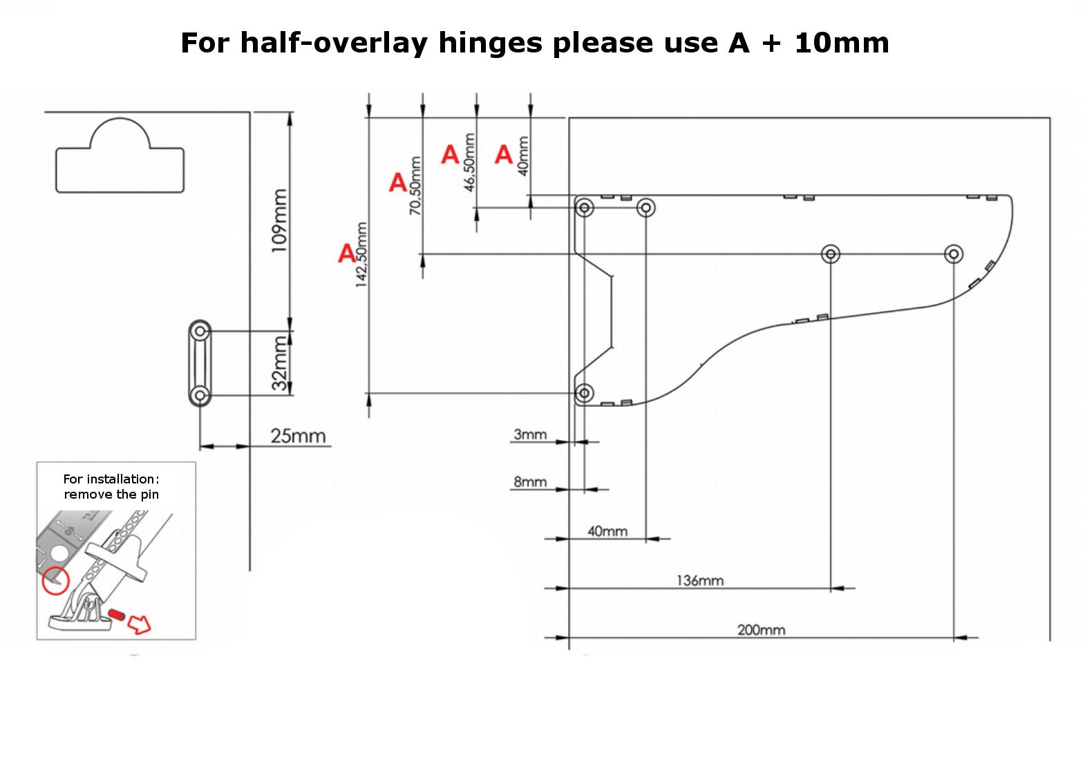 Schrank Möbel Tür Federbein enge Lift Up Down bleiben Unterstützung