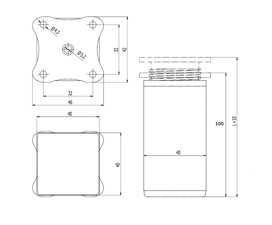Pies de aluminio/gabinetes de zócalo piernas Armario Muebles De Cocina