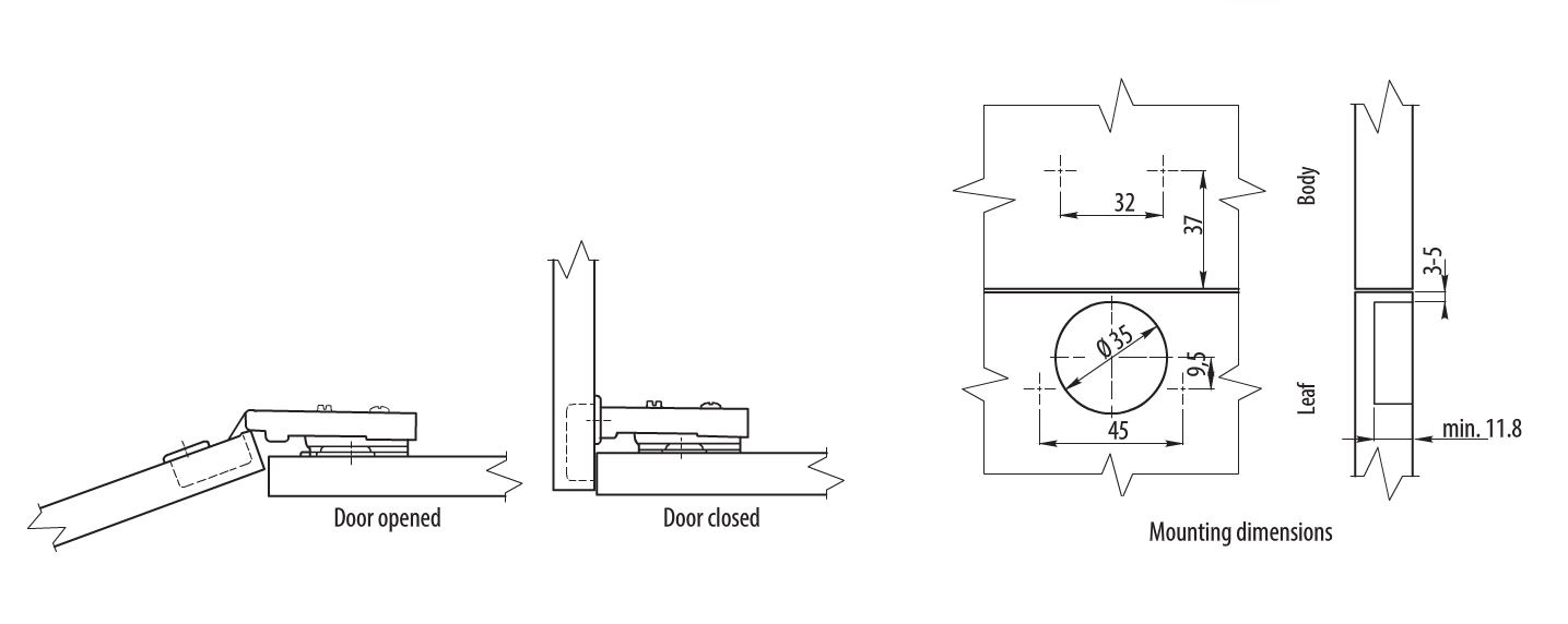 GTV SOFT CLOSE KITCHEN DOOR HINGE PLATE & SCREWS eBay