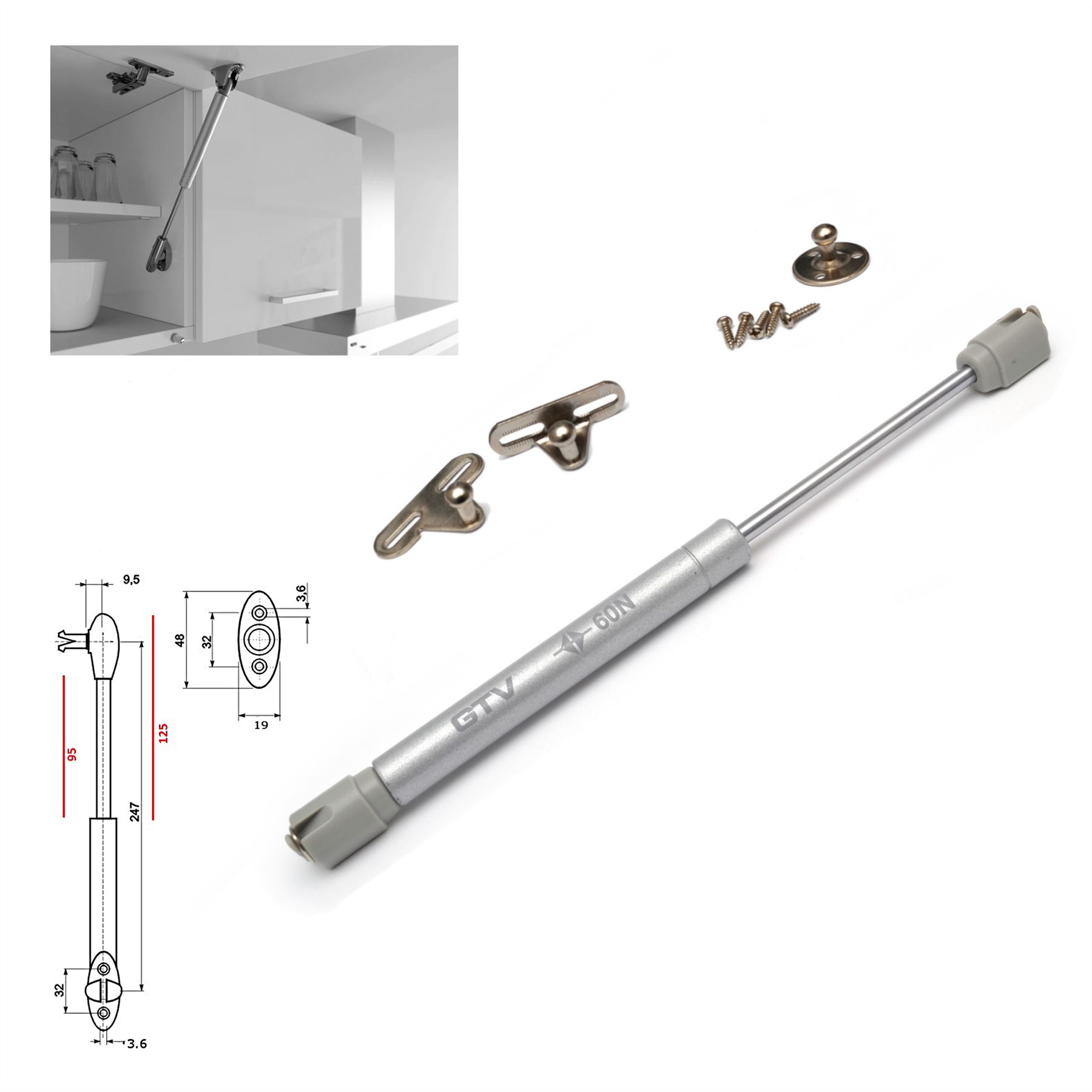 Schrank Möbel Tür Federbein enge Lift Up Down bleiben Unterstützung