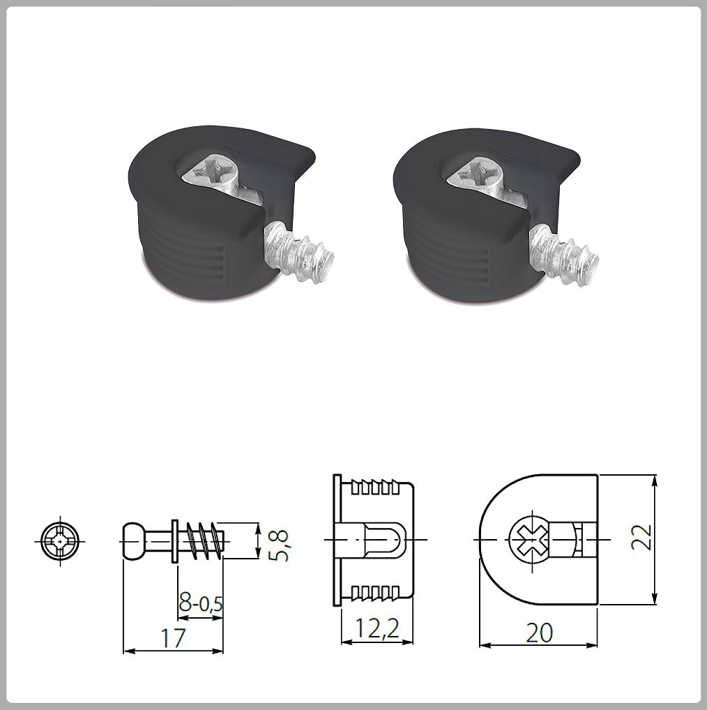 KNOCK DOWN CAM LOCK FLAT PACK FURNITURE FITTING, DOWEL ASSEMBLY PACKS