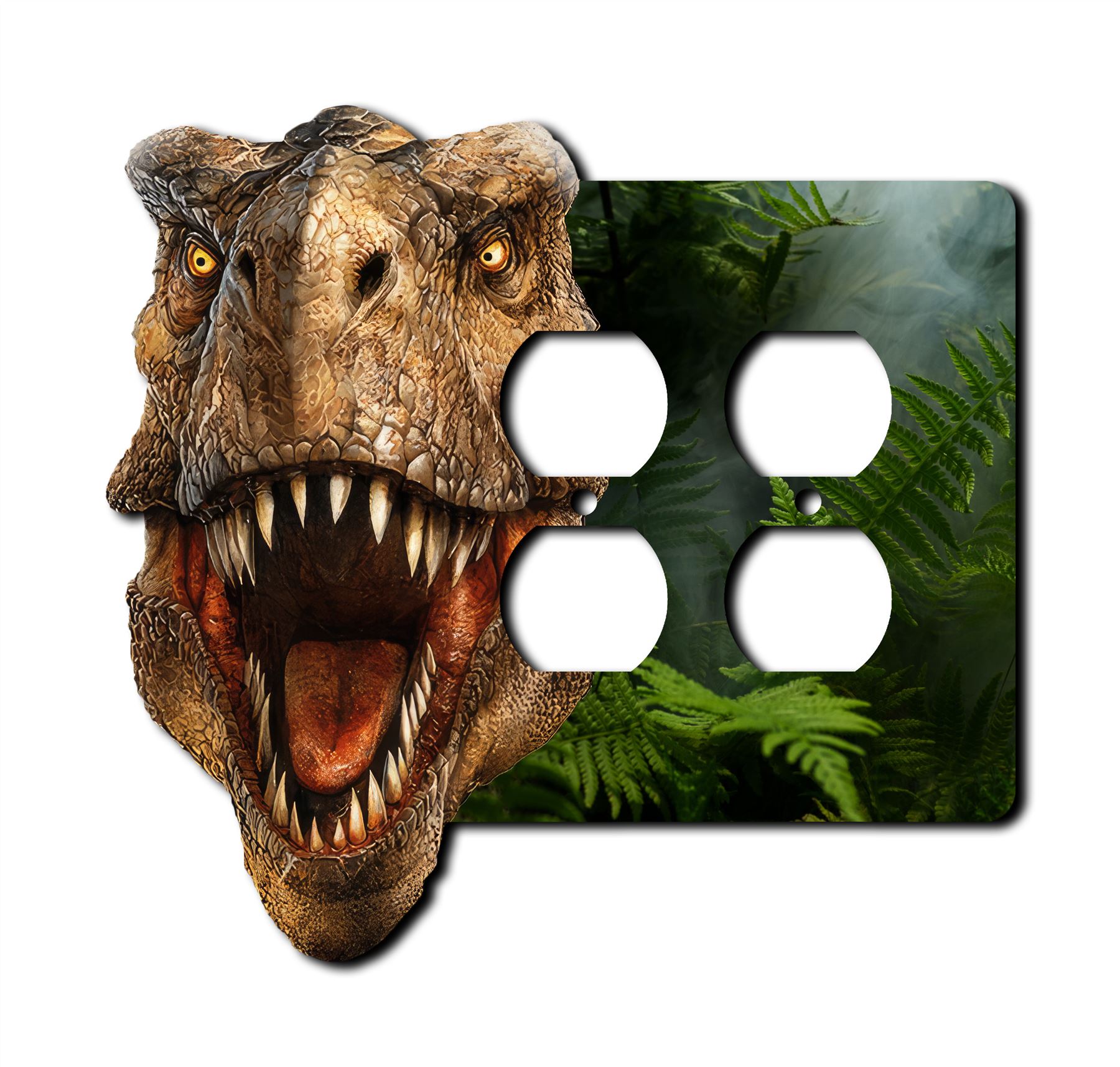 Interruptor de placa de pared de dinosaurio T-Rex placas de pared salida basculante cubierta 1 2 3 velocidades - Imagen 4 de 12