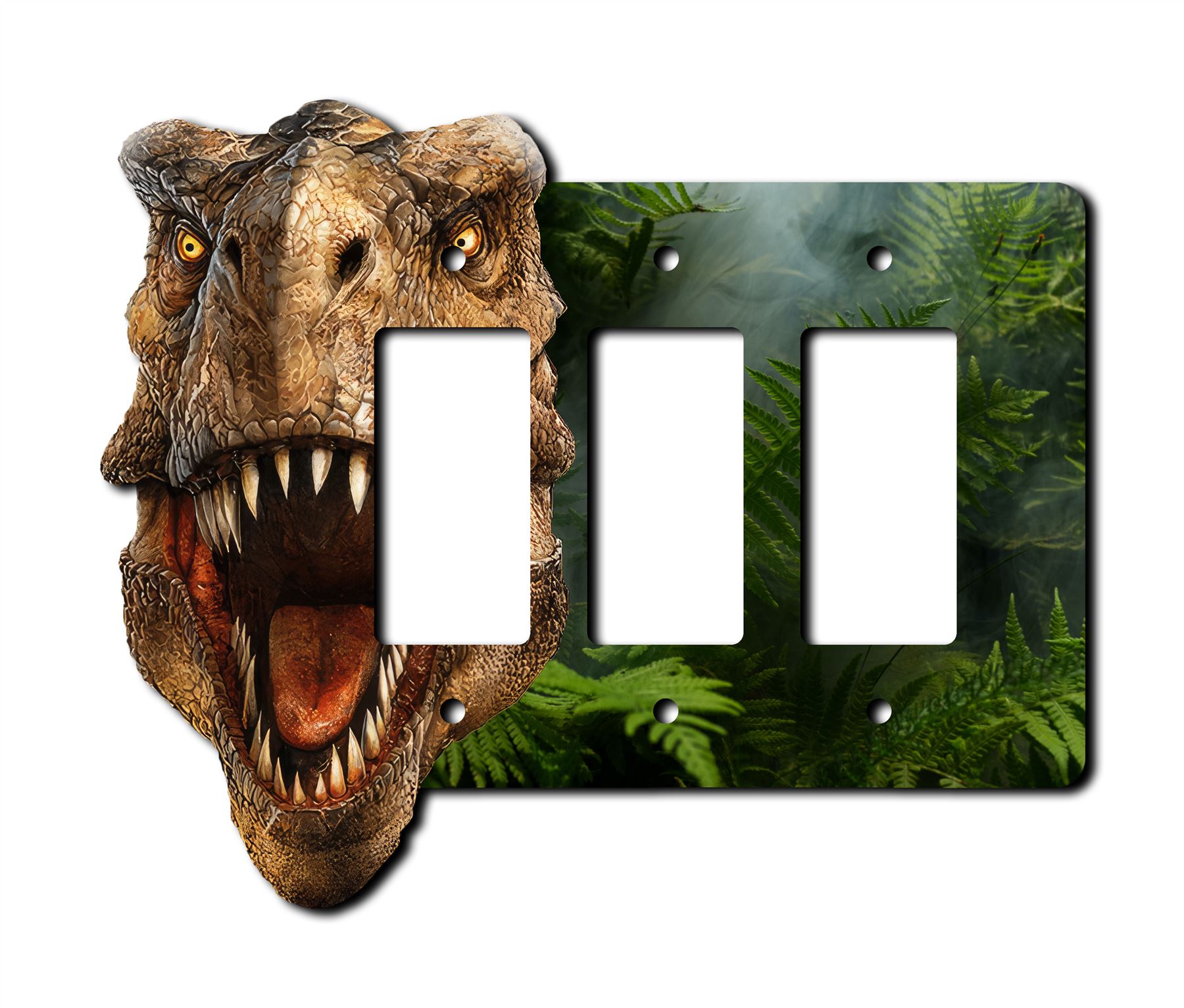 Interruptor de placa de pared de dinosaurio T-Rex placas de pared salida basculante cubierta 1 2 3 velocidades - Imagen 12 de 12
