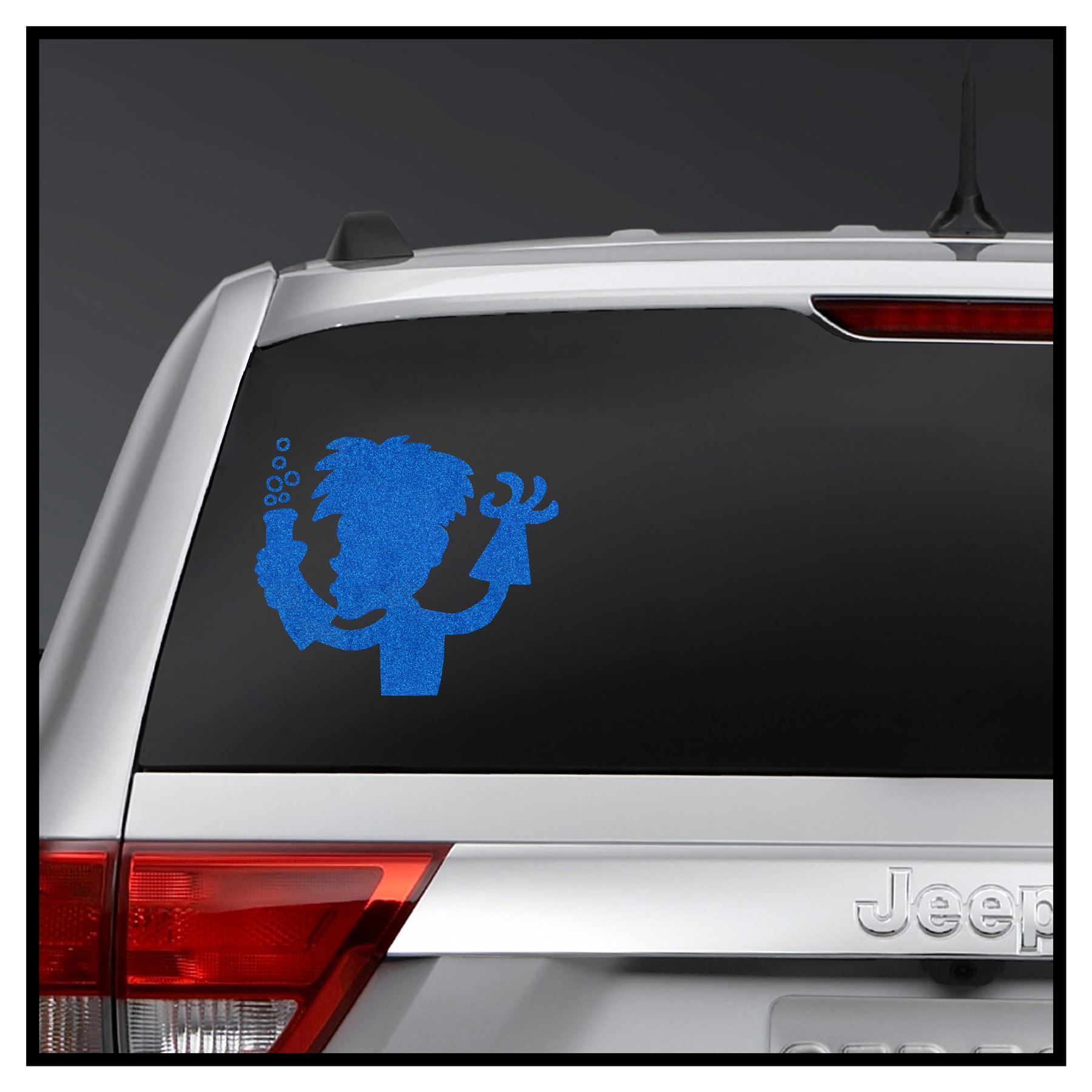 Wall DecalDoggy Boy Genius Scientist with Experiment Vinyl Decal Car