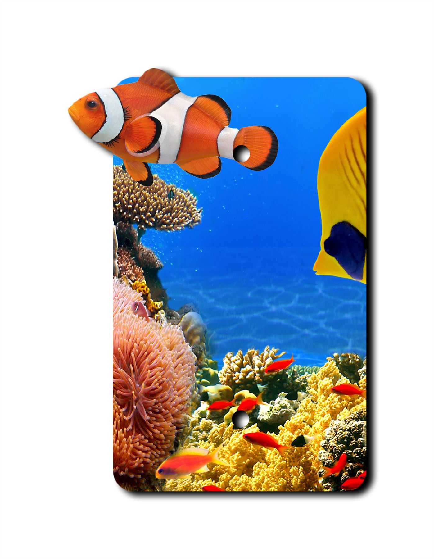 Interruptor de placa de pared de pez payaso tropical basculante salida placas de pared cubierta 1 2 3 cuadrillas - Imagen 6 de 12
