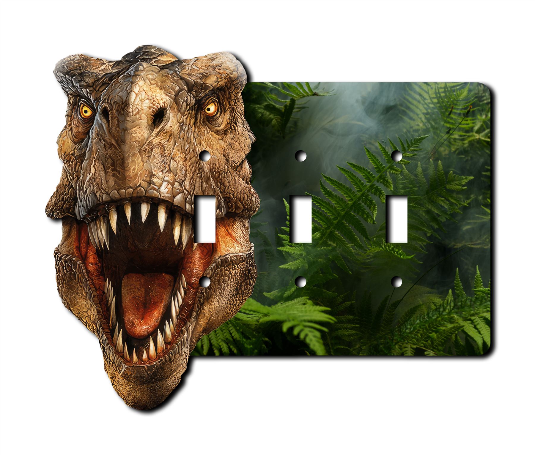 Interruptor de placa de pared de dinosaurio T-Rex placas de pared salida basculante cubierta 1 2 3 velocidades - Imagen 11 de 12