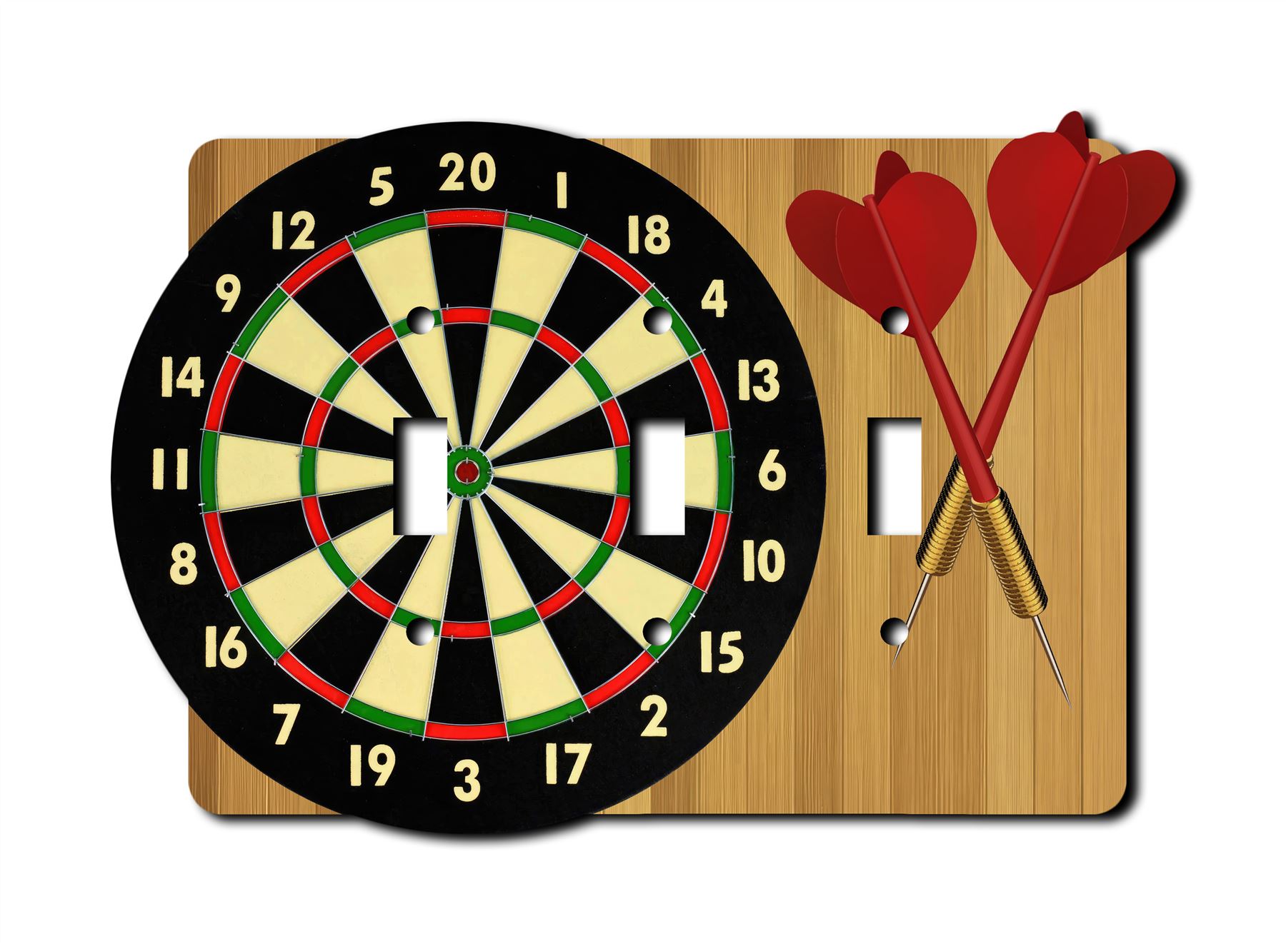Dartscheibe Wandplatte Schalter Paddel Steckdose Wippe Abdeckung Wandplatten - Bild 11 von 12
