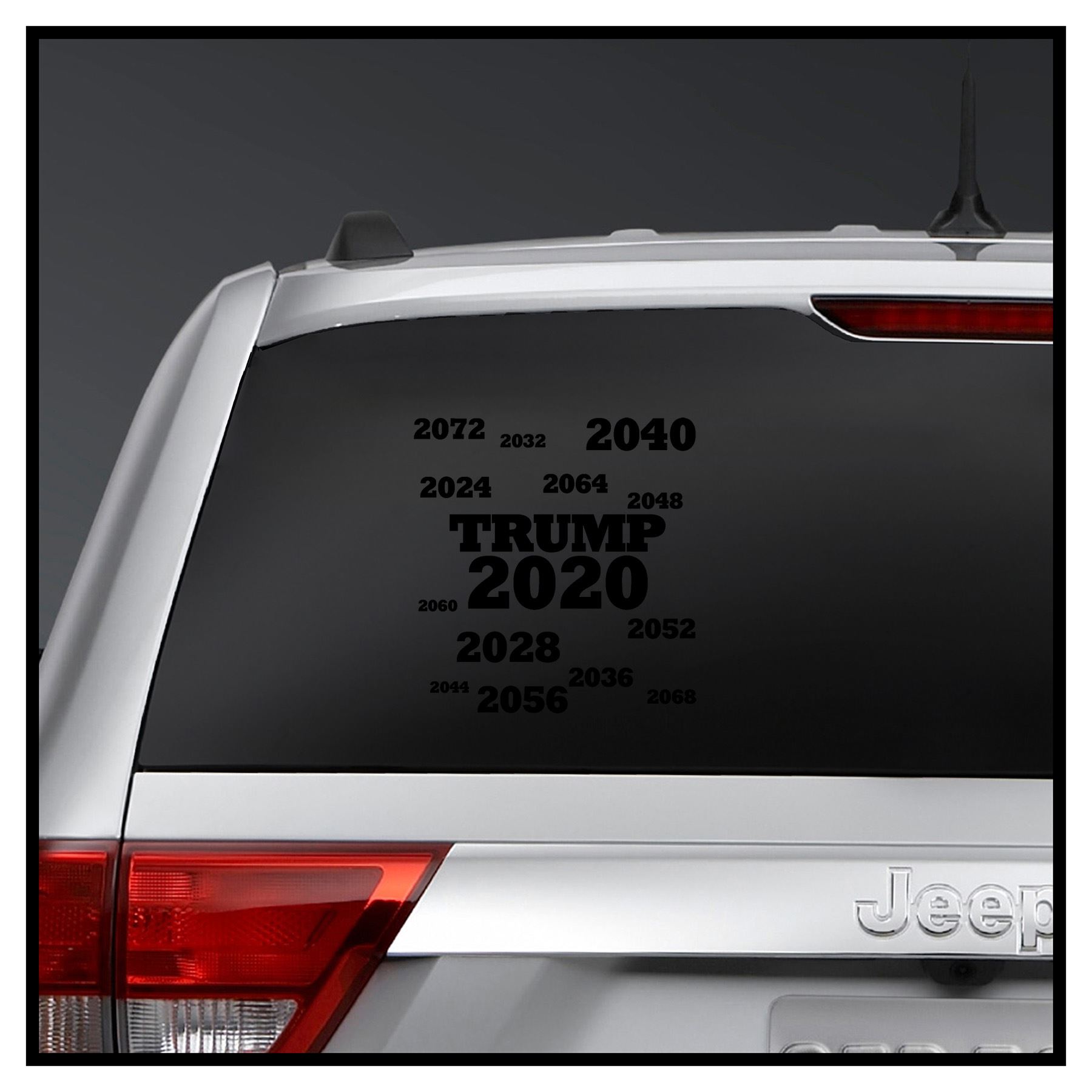 Wall DecalDoggy Donald Trump Forever 2020 2024 2028 2032 Vinyl Decal Car