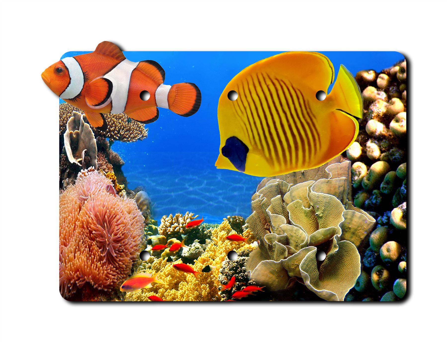 Interruptor de placa de pared de pez payaso tropical basculante salida placas de pared cubierta 1 2 3 cuadrillas - Imagen 10 de 12