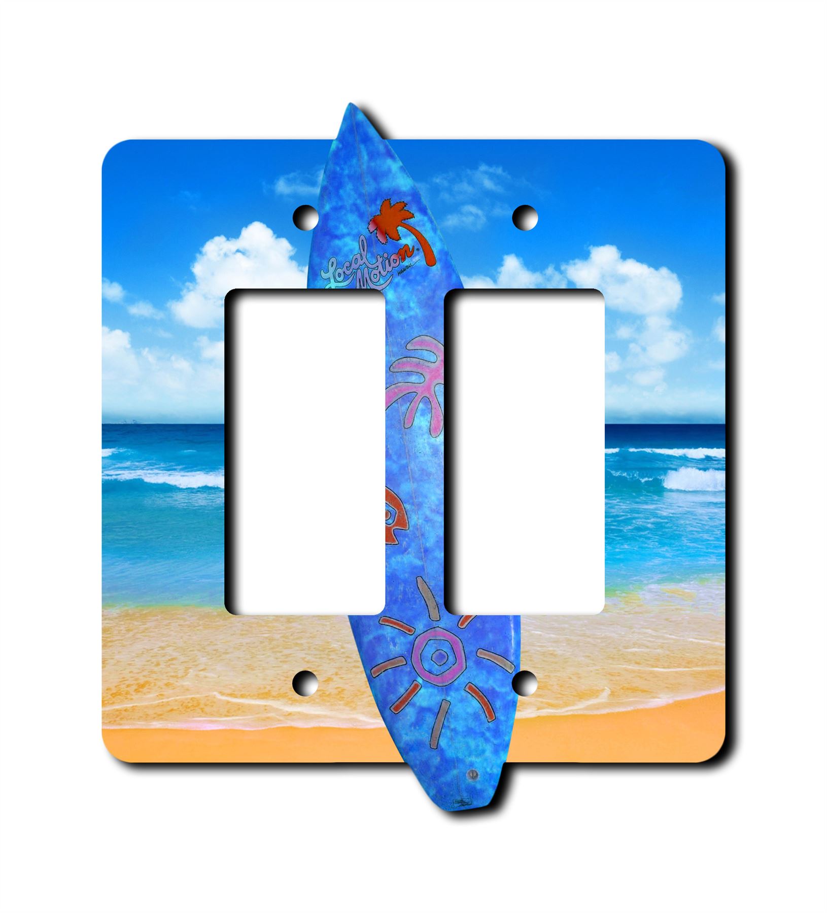 Tabla de surf de playa placa de pared interruptor paleta salida basculante cubierta placas de pared