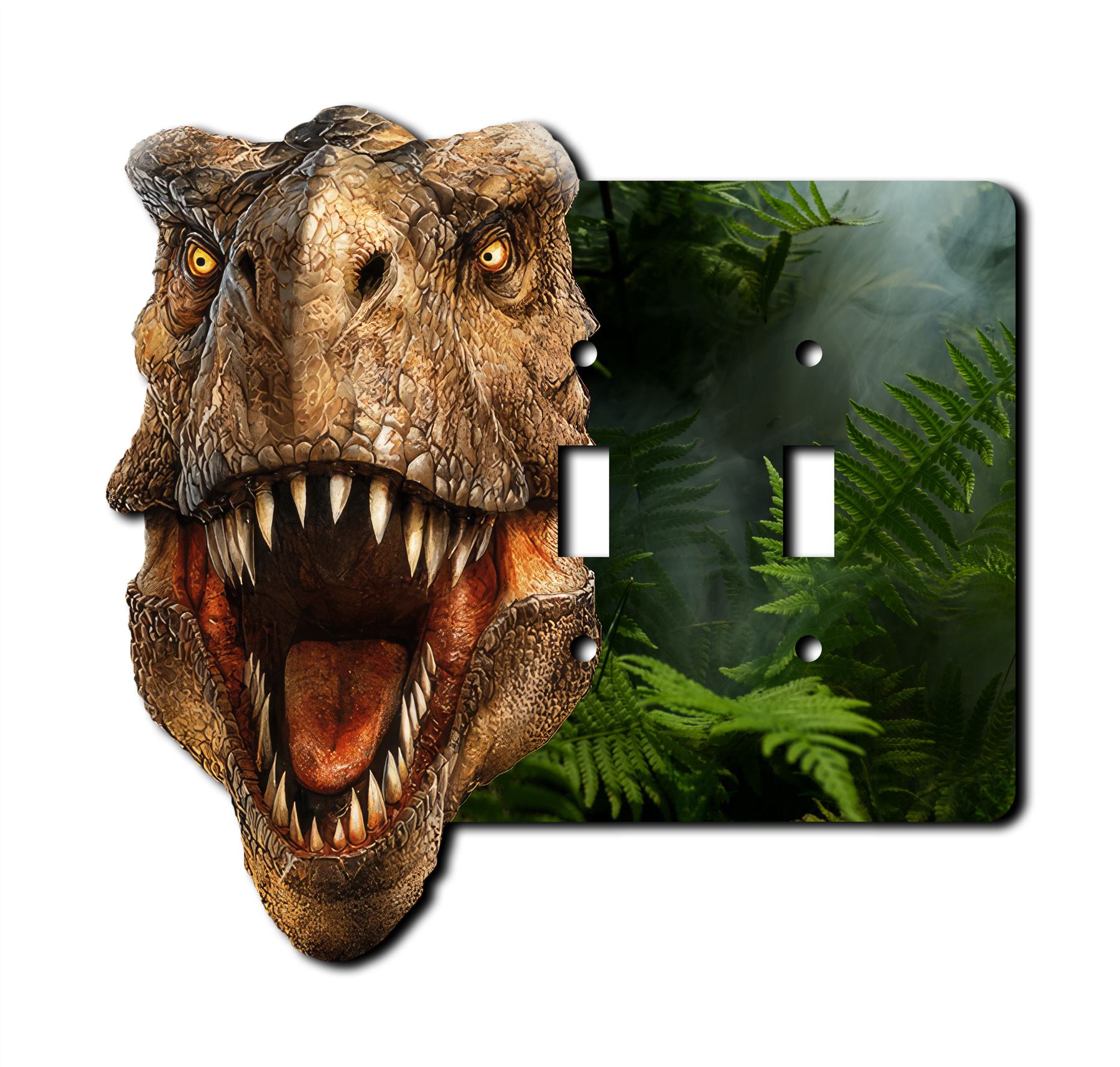 Interruptor de placa de pared de dinosaurio T-Rex placas de pared salida basculante cubierta 1 2 3 velocidades - Imagen 3 de 12