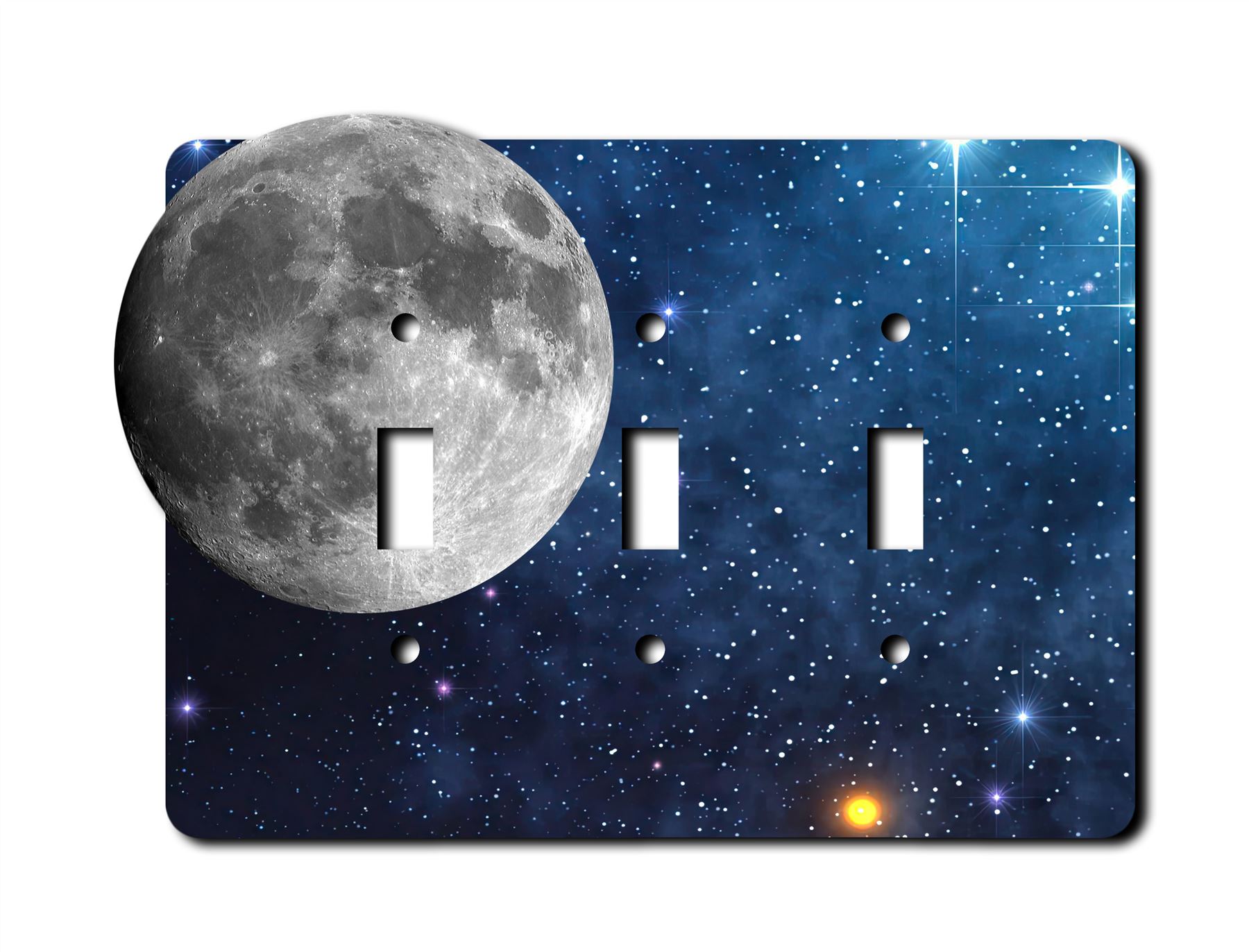 Luna Espacio Exterior Placa de Pared Interruptor Placas de Pared Salida Balancín Cubierta 1 2 3 Velocidades - Imagen 11 de 12