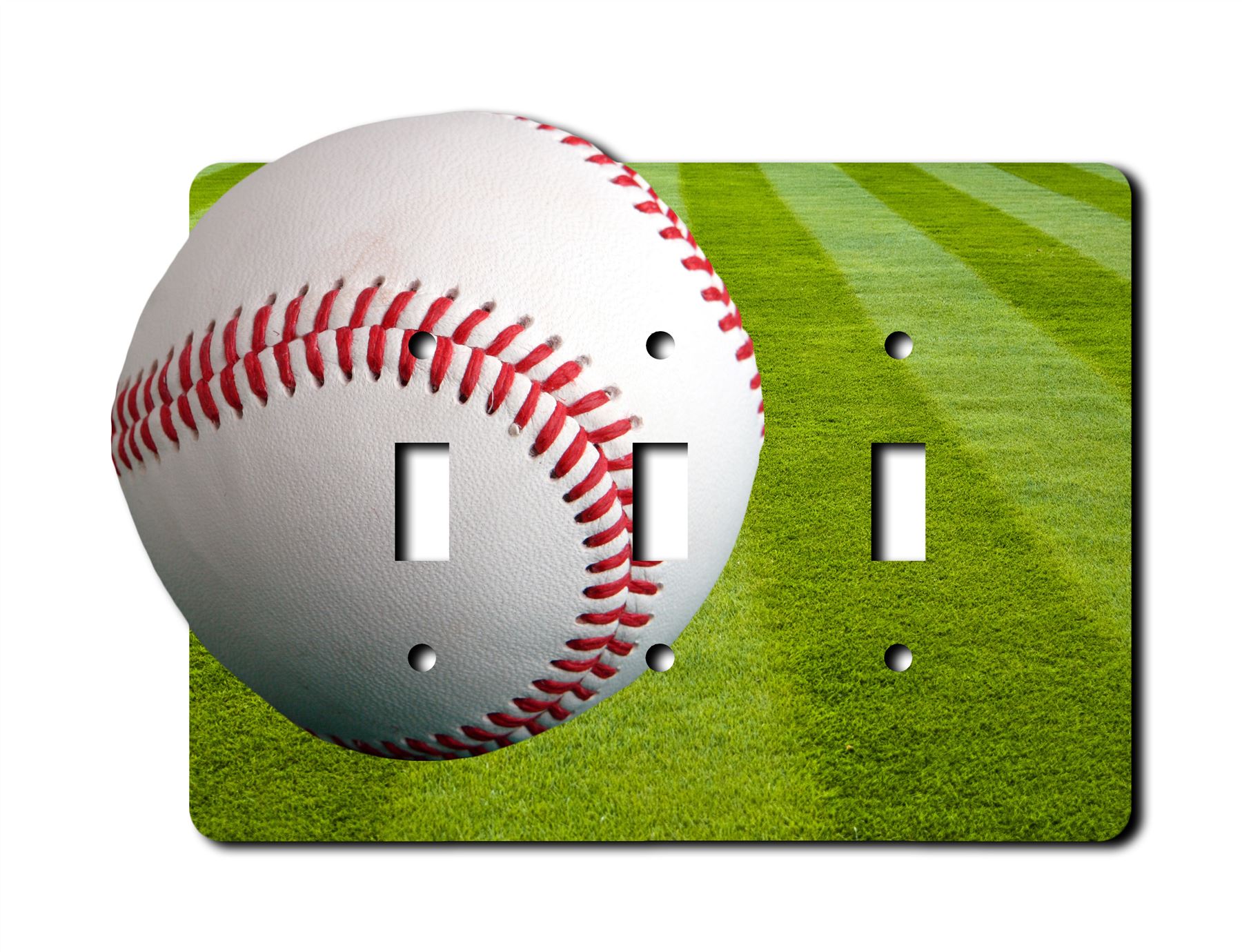 Interruptor de placa de pared de béisbol placas de pared salida basculante cubierta 1 2 3 bandas - Imagen 11 de 12
