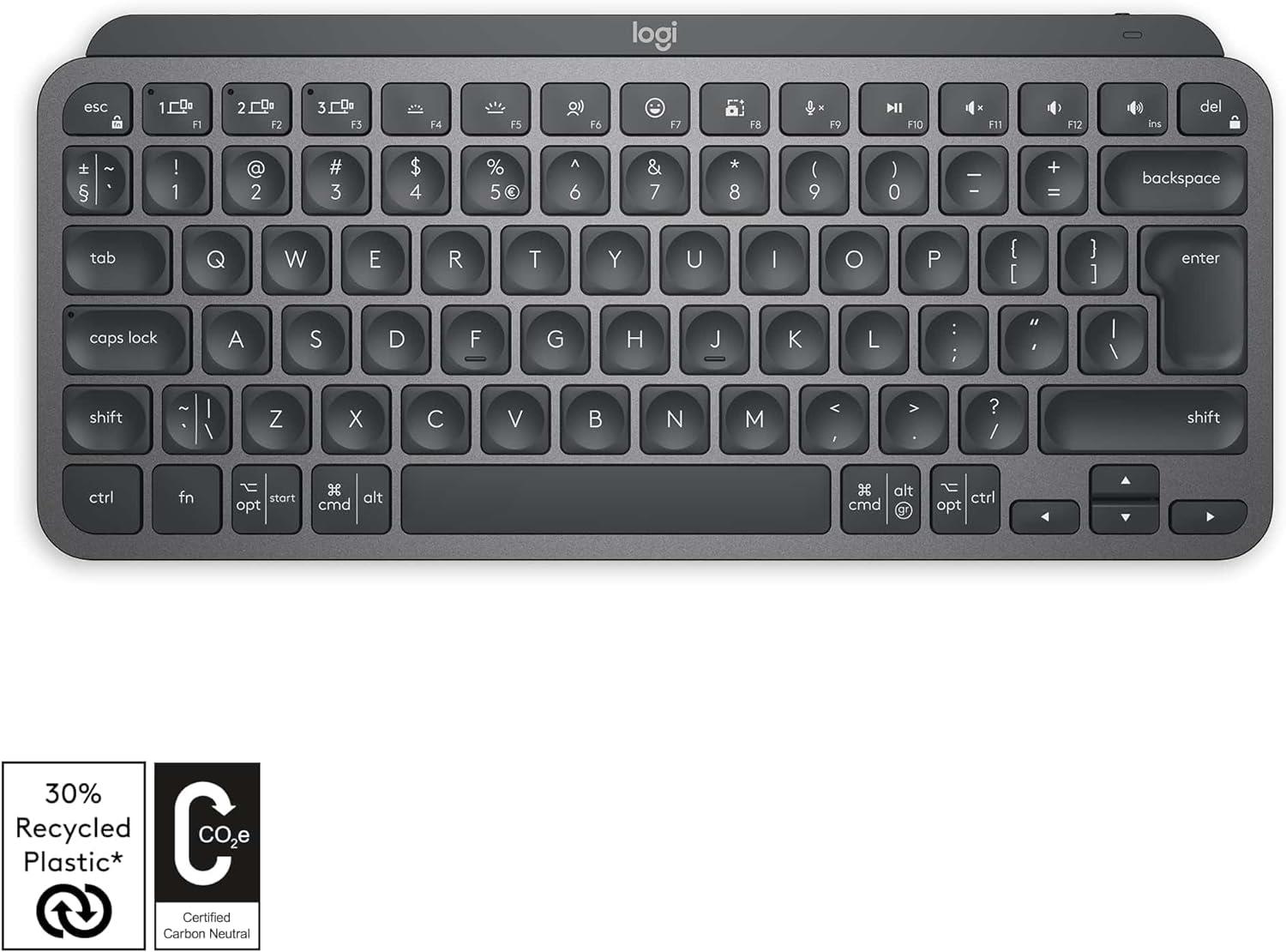 Logitech MX Keys Mini Wireless Keyboard Illuminated Graphite