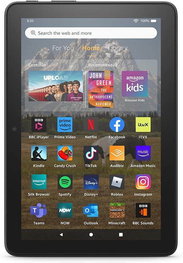 Amazon Fire HD 8 Tablet 10th Generation Full HD display WiFi Alexa 32 GB Black
