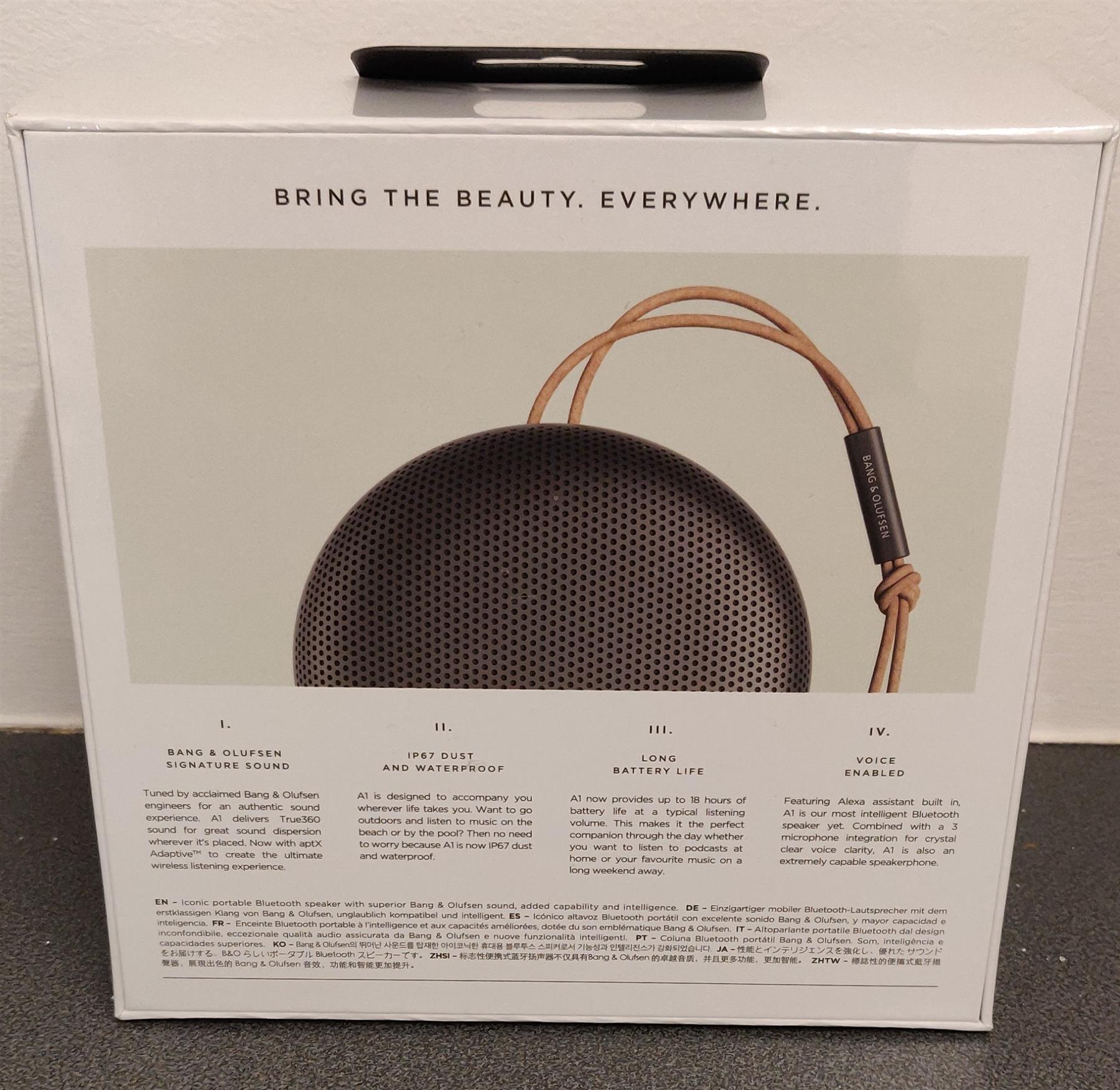 B&O Beosound A1 Speaker | 2nd Gen Bluetooth Portable IP67 | Black